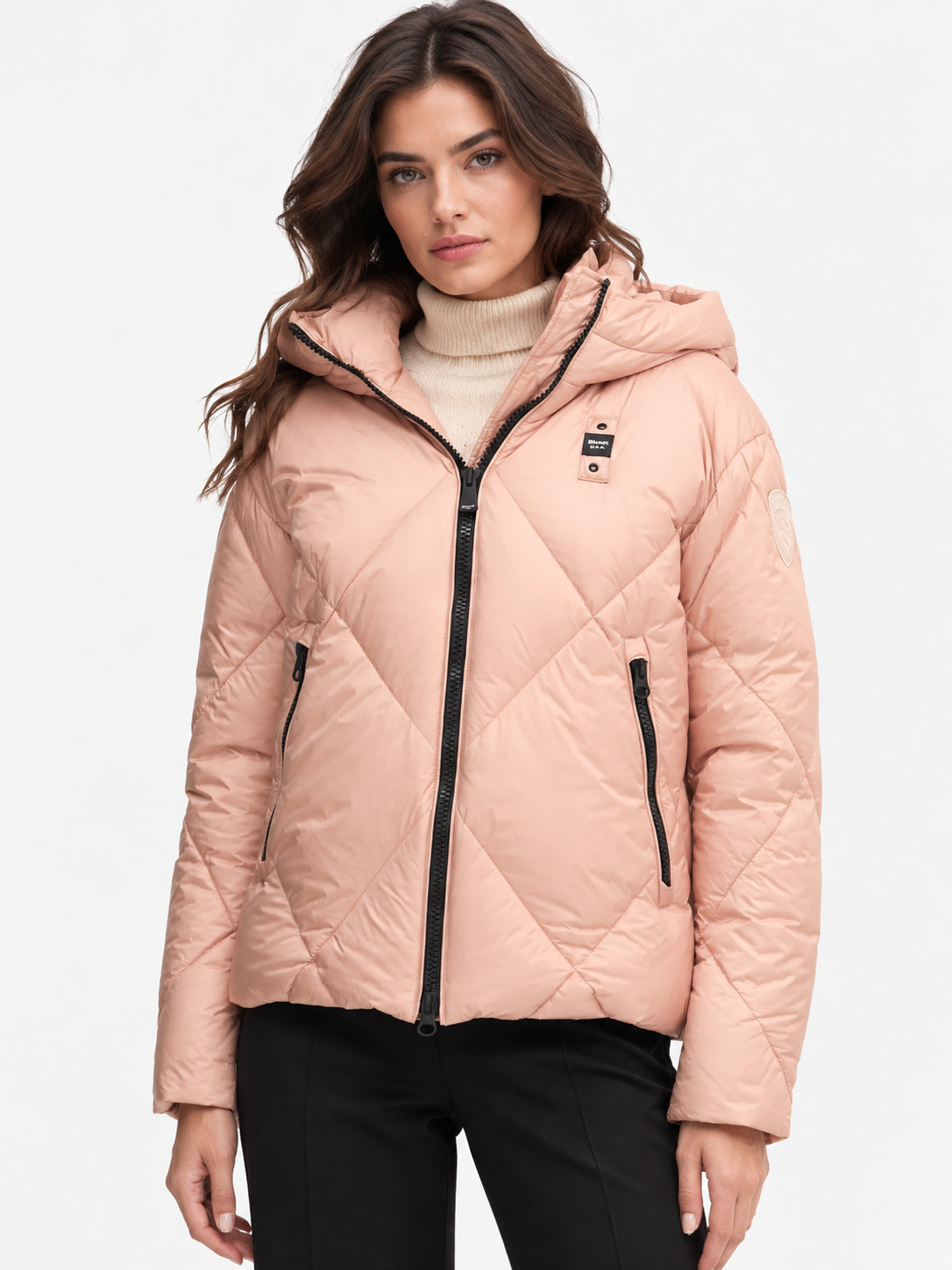 GIUBBOTTO BLAUER ROSA CON CAPPUCCIO