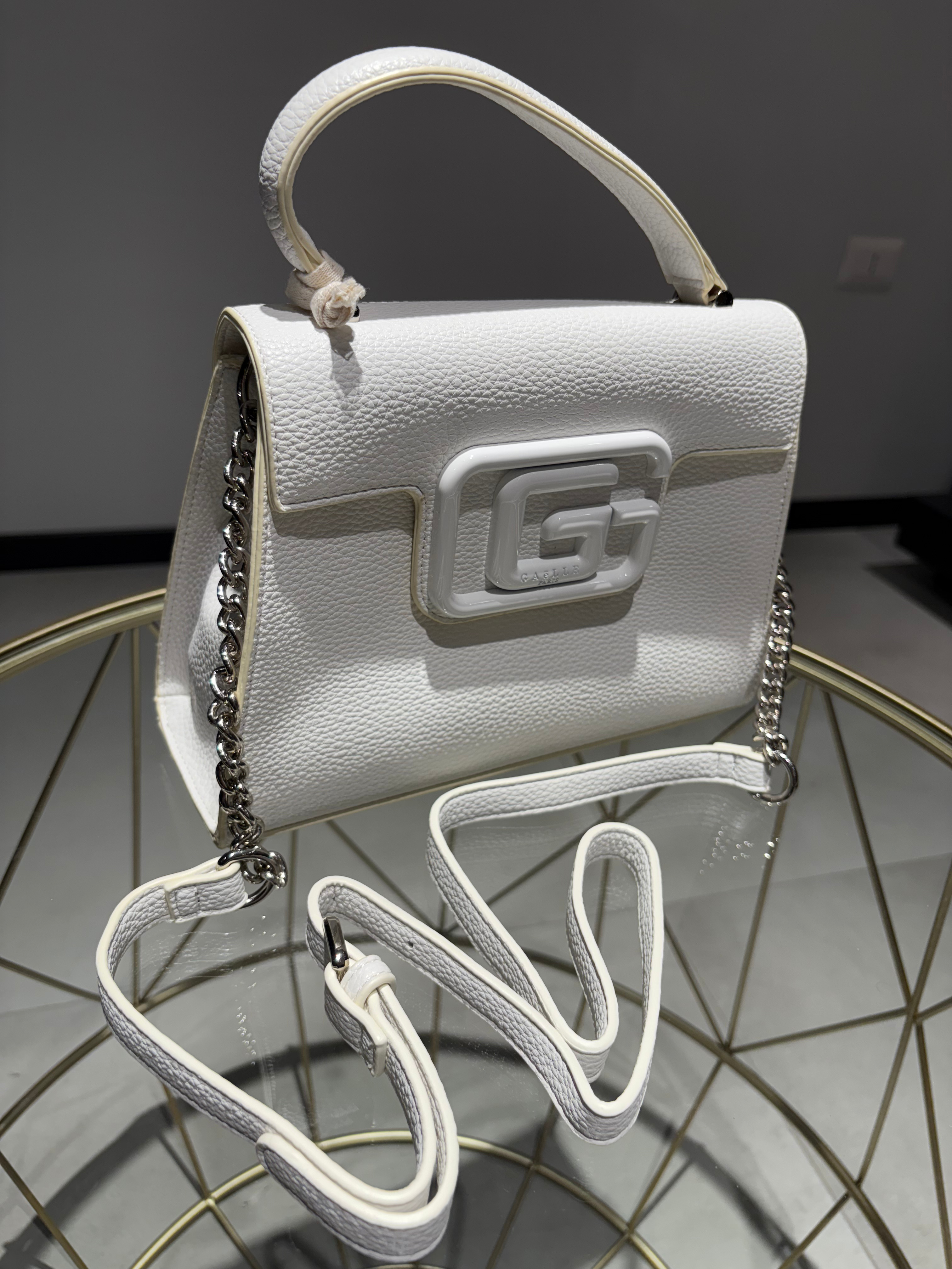 GAELLE BORSA CONB MANICO E TRACOLLA BIANCA