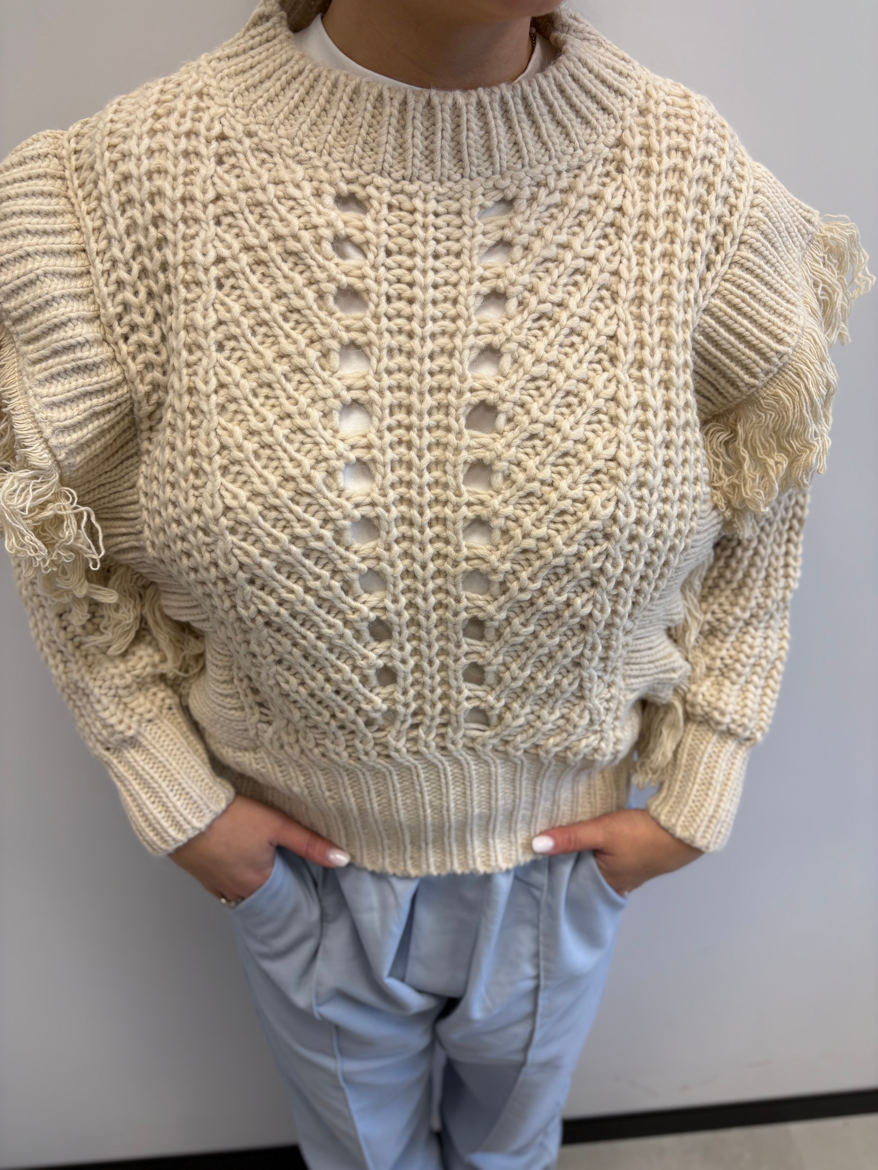 GAELLE MAGLIONE BIANCO OVER