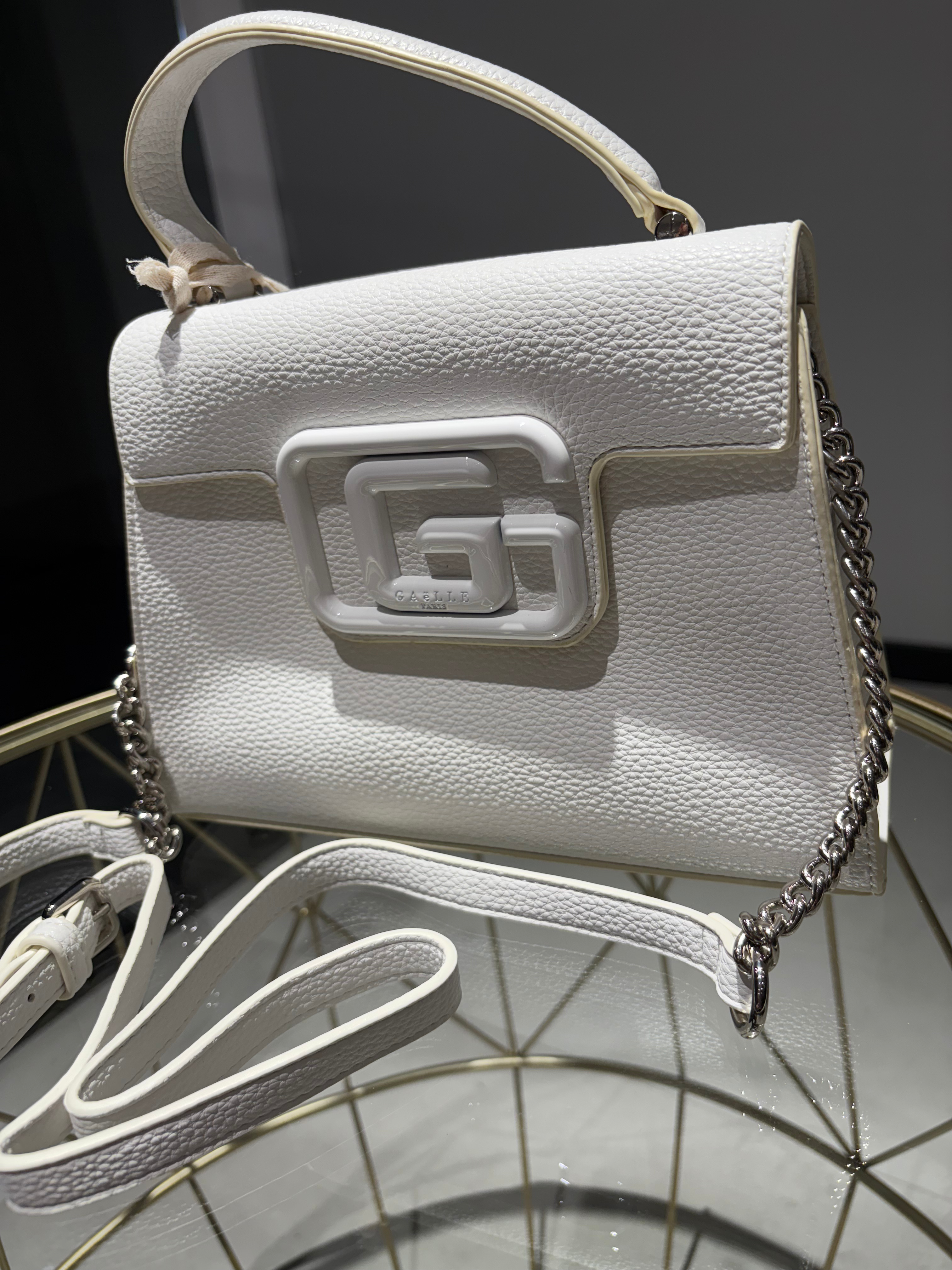 GAELLE BORSA CONB MANICO E TRACOLLA BIANCA