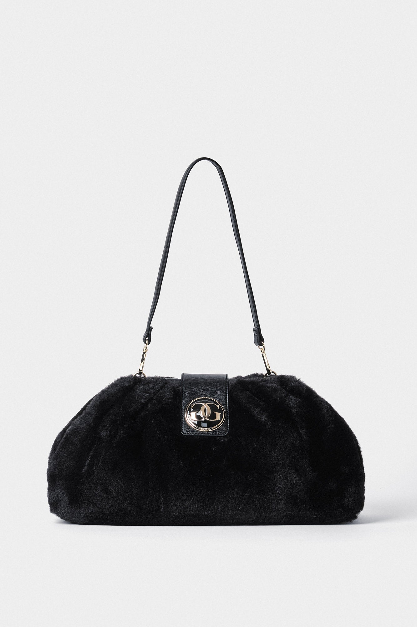 GAELLE POCHETTE NERA CON APPLICAZIONE SMALTATA