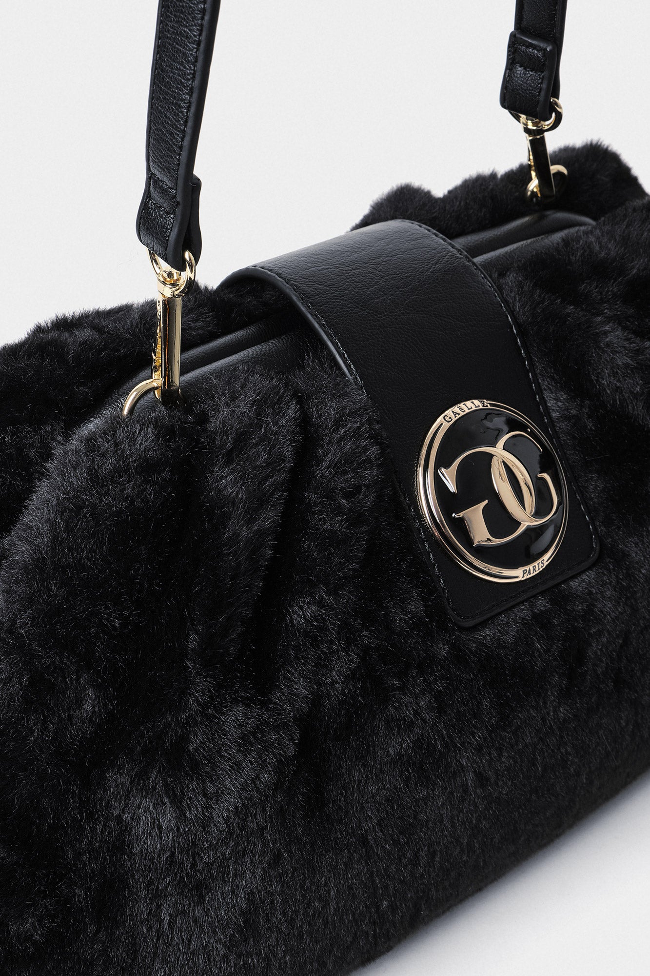 GAELLE POCHETTE NERA CON APPLICAZIONE SMALTATA