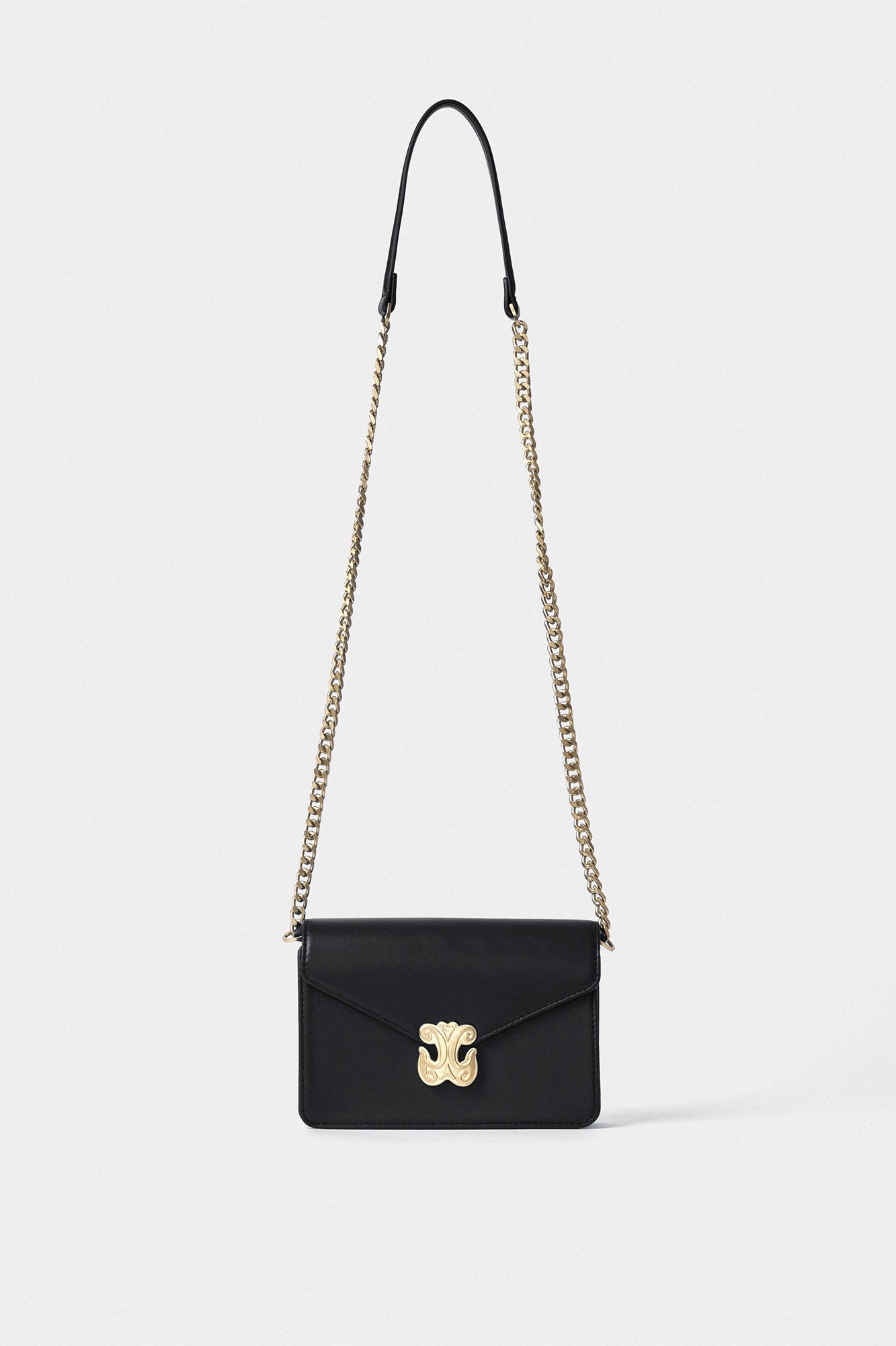 GAELLE MINI SHOULDER APPLICAZIONE DOUBLE G NERA