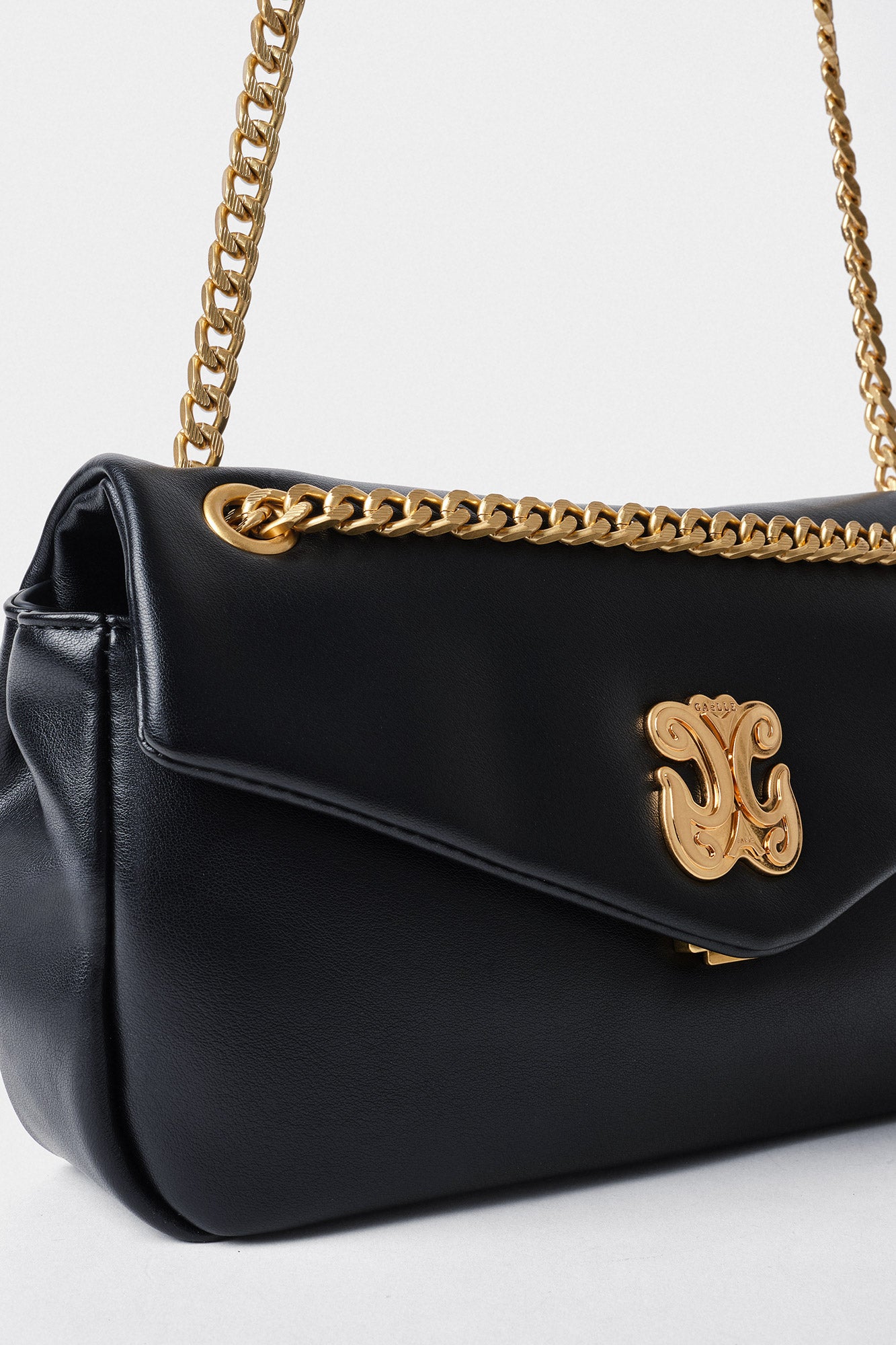 GAELLE TRACOLLA REGOLABILE NERO CON INSERTI ORO