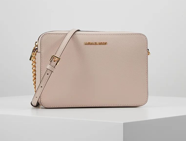 Borsa Michael Kors rettangolare con logo oro