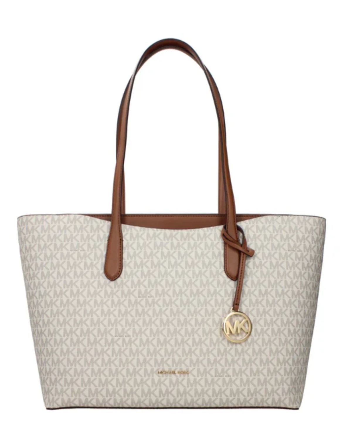 Borsa Michael Kors con manico e logo in oro