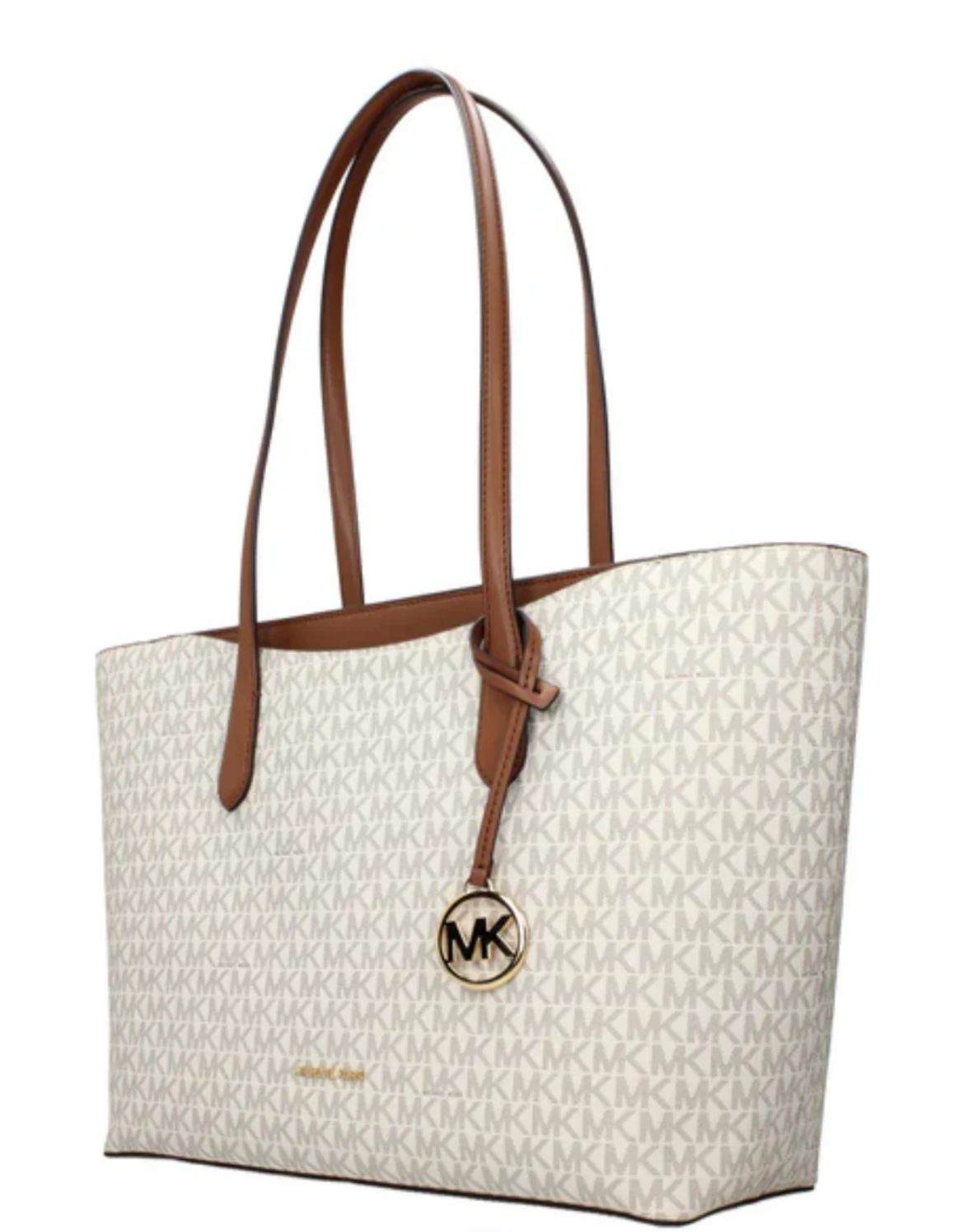 Borsa Michael Kors con manico e logo in oro