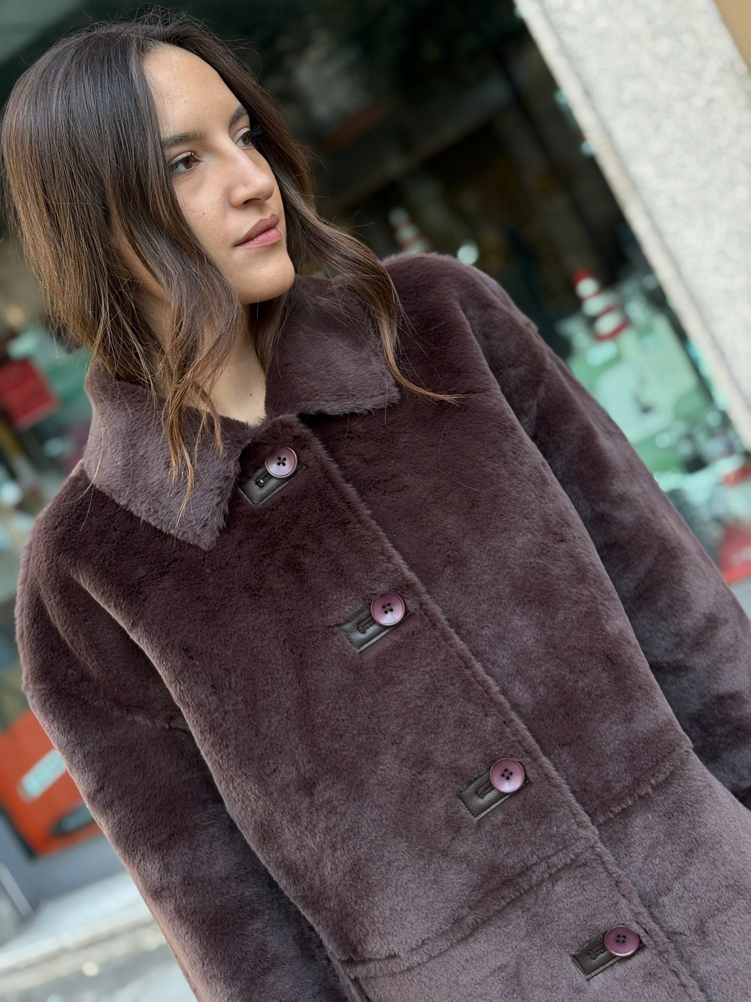 Pelliccia Guess lunga Doubleface: Pelliccia e Giacca ecopelle