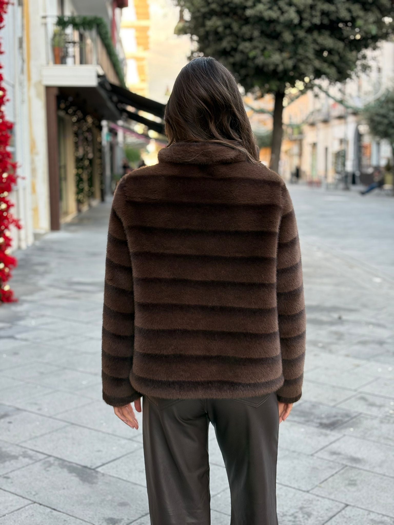 Montone Giulia Fontana Doubleface: giacca ecopelle e pelliccia