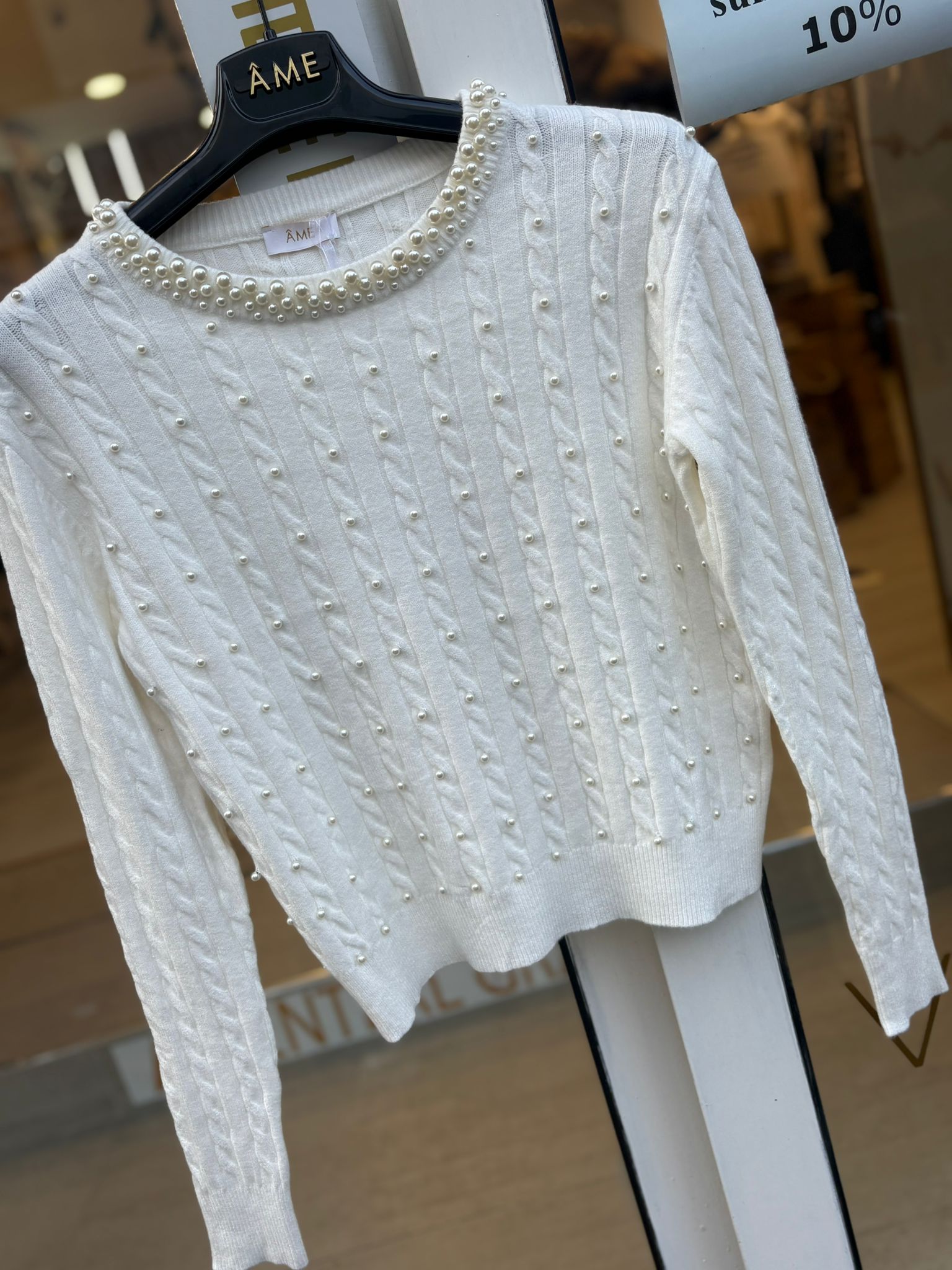Maglioncinio Ame con collo in perle