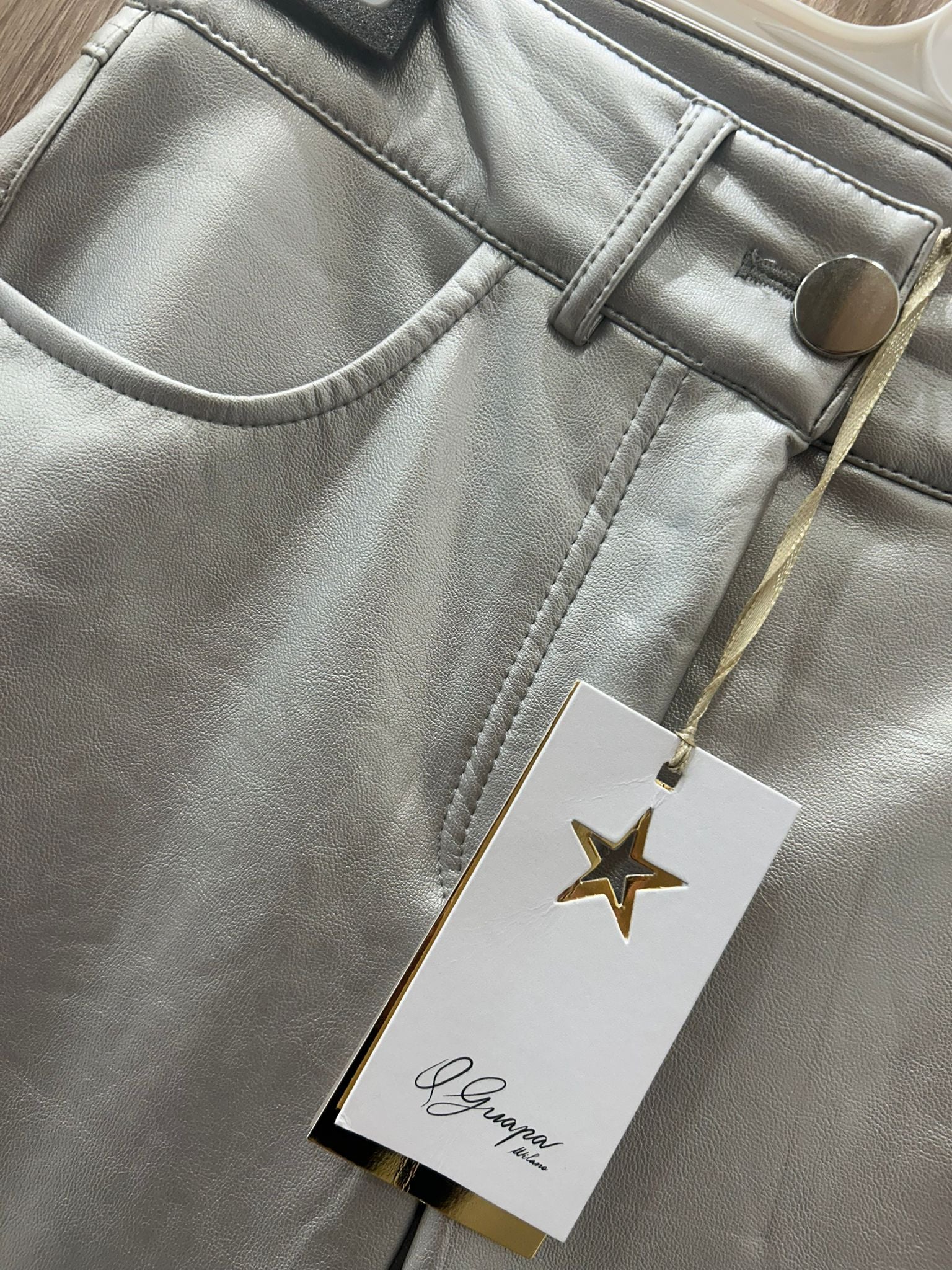 Pantalone Que Guapa in pelle