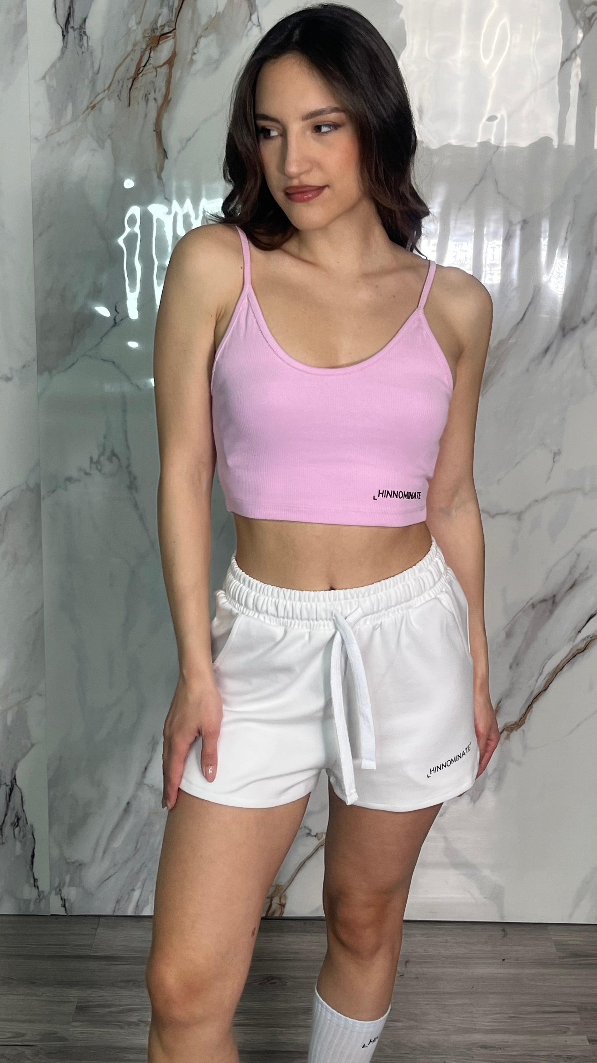 HINNOMINATE Shorts in felpa con spacchi laterali