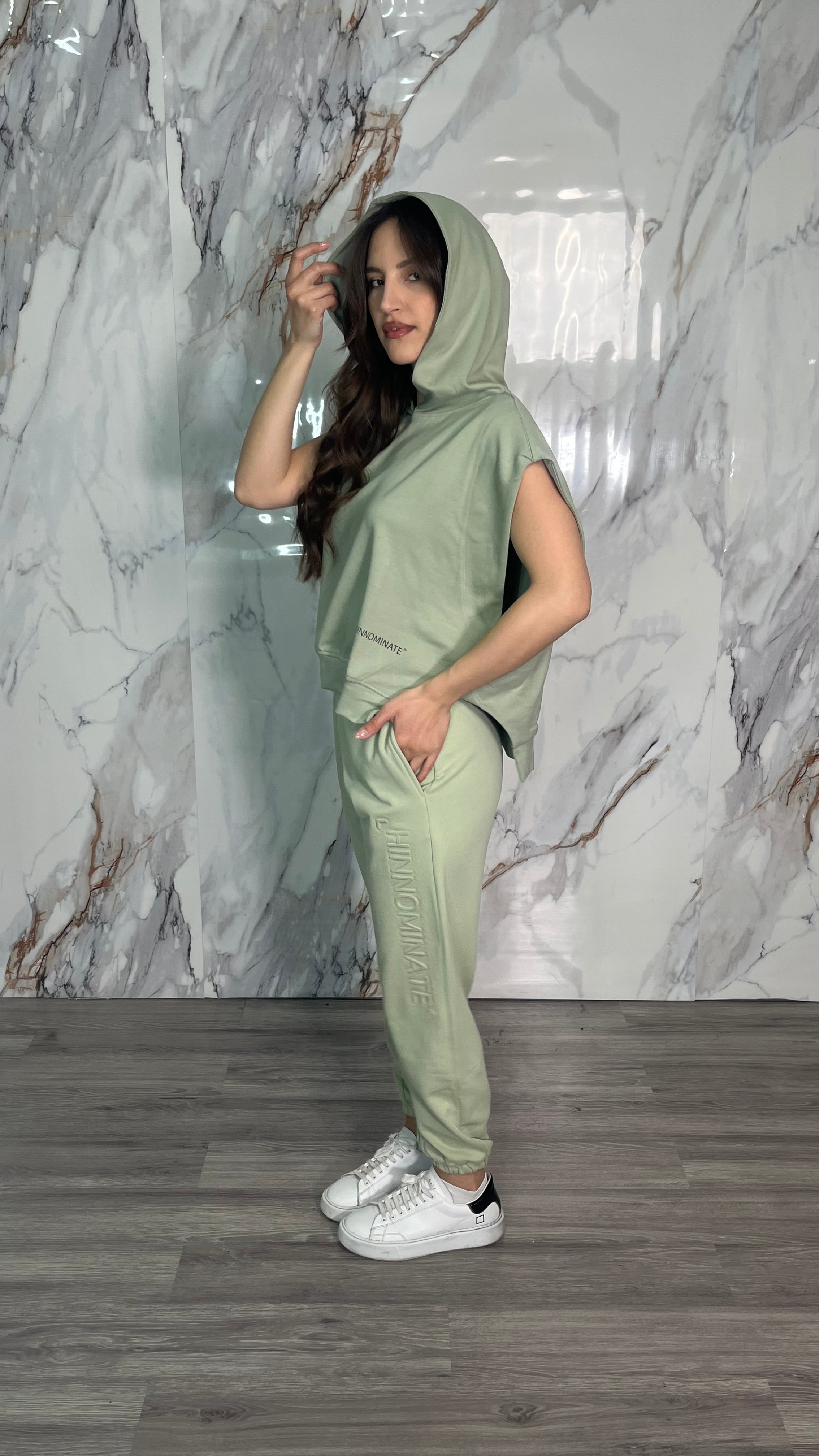 HINNOMINATE Pantalone in felpa con logo in rilievo