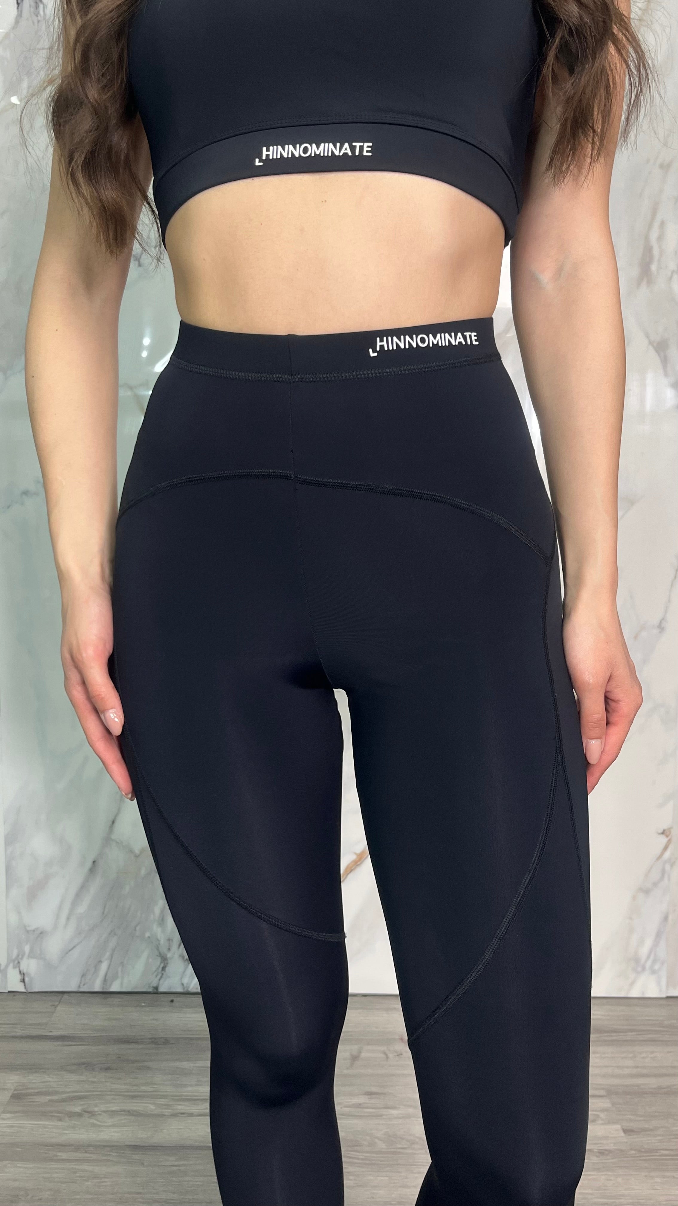 HINNOMINATE Leggins fitness con cuciture