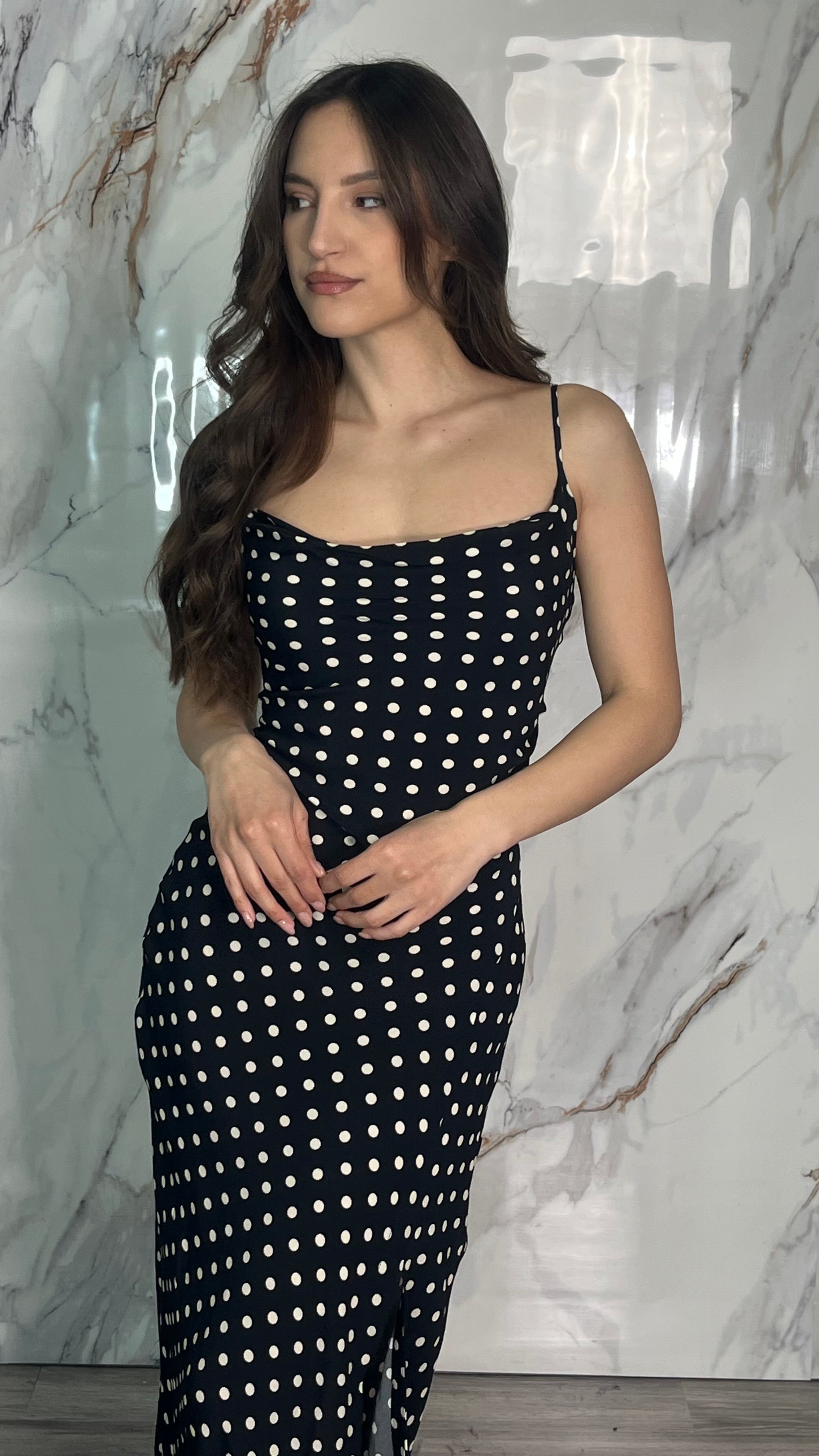 MAR DE MARGARITAS Maxi Dress Pois