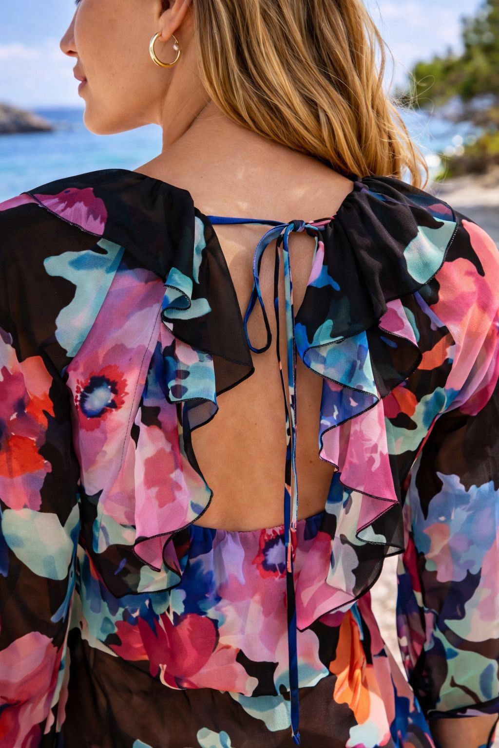 ABITO MIDI MAR DE MARGARITAS