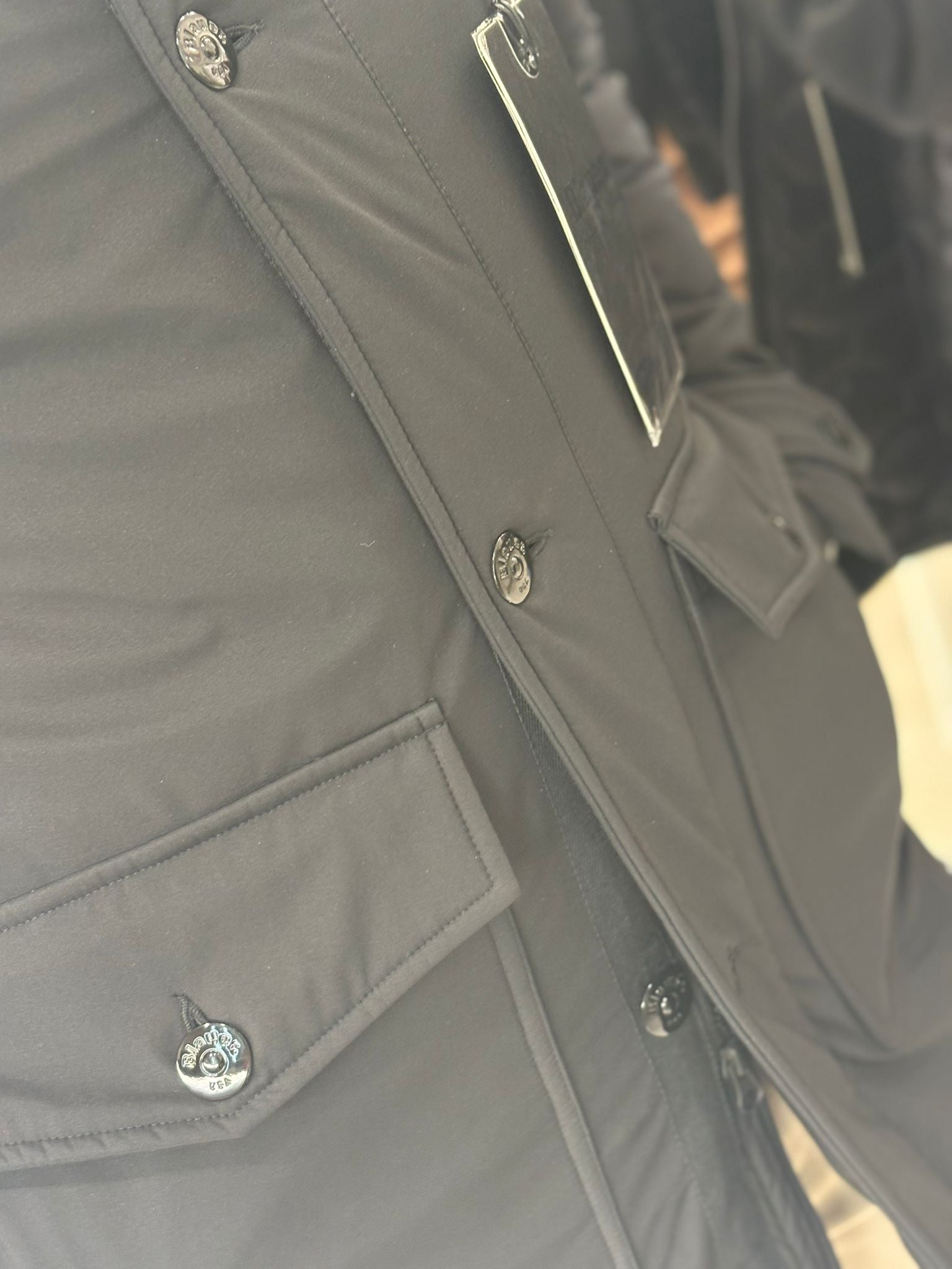 Trench Blauer Antipioggia da Uomo con Tasche Laterali e Cerniera Frontale