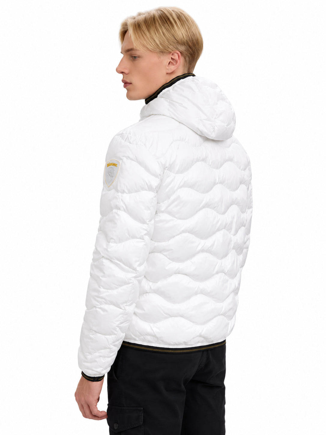 GIUBBOTTO UOMO BLAUER BIANCO ONDULATO