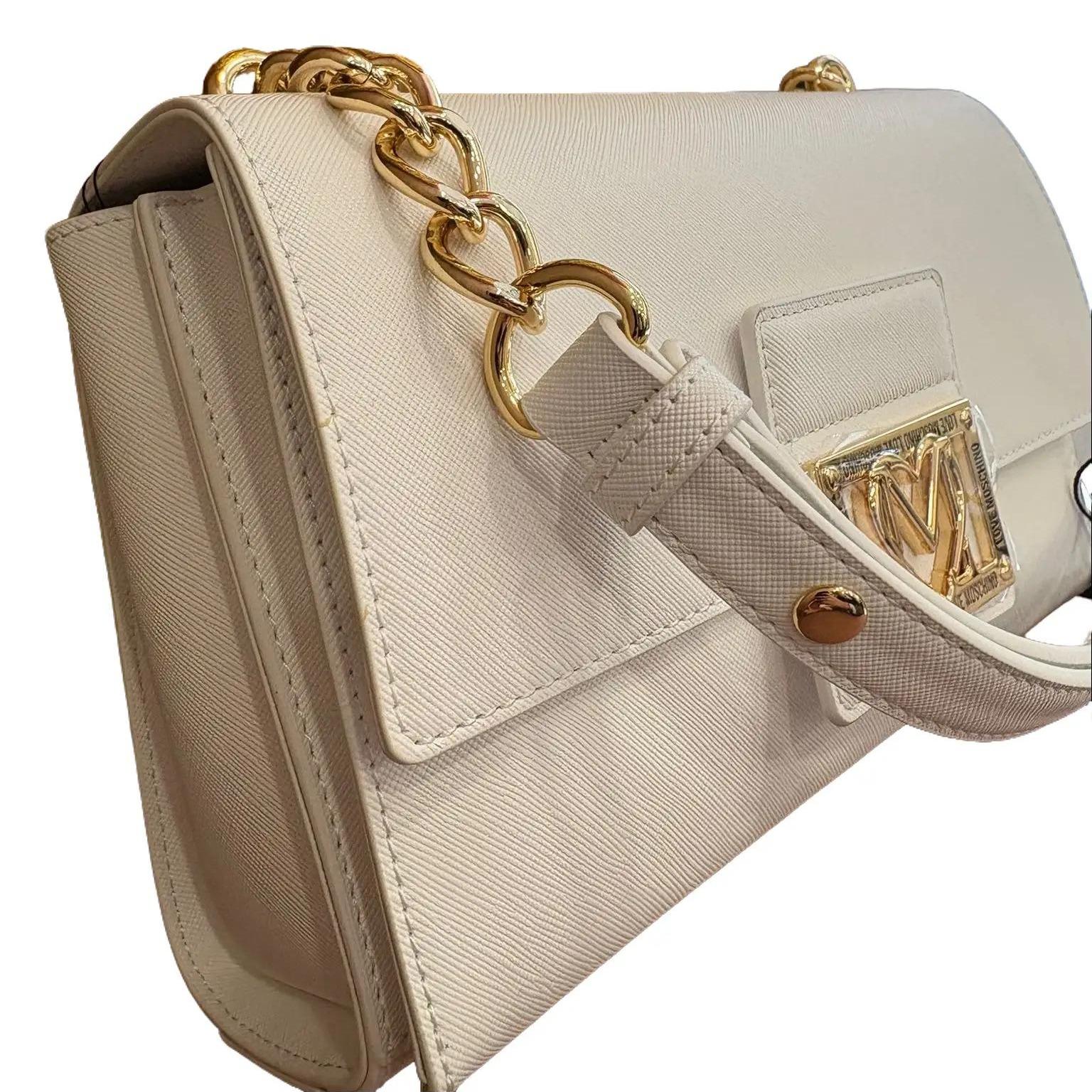 Borsetta Love Moschino con Tracolla e Dettagli in Oro