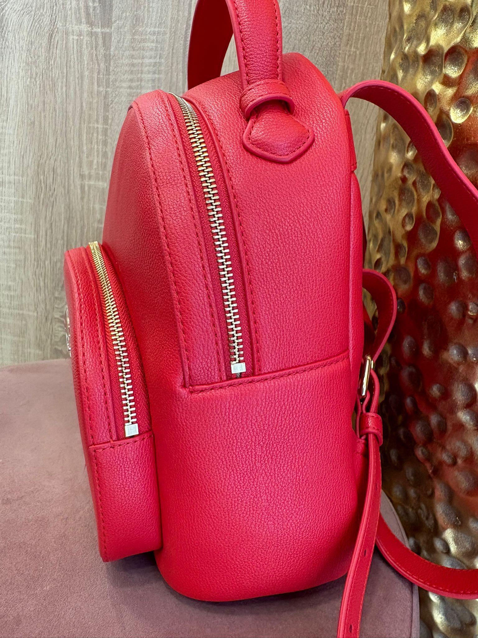 Zainetto Love Moschino in ecopelle logo gold