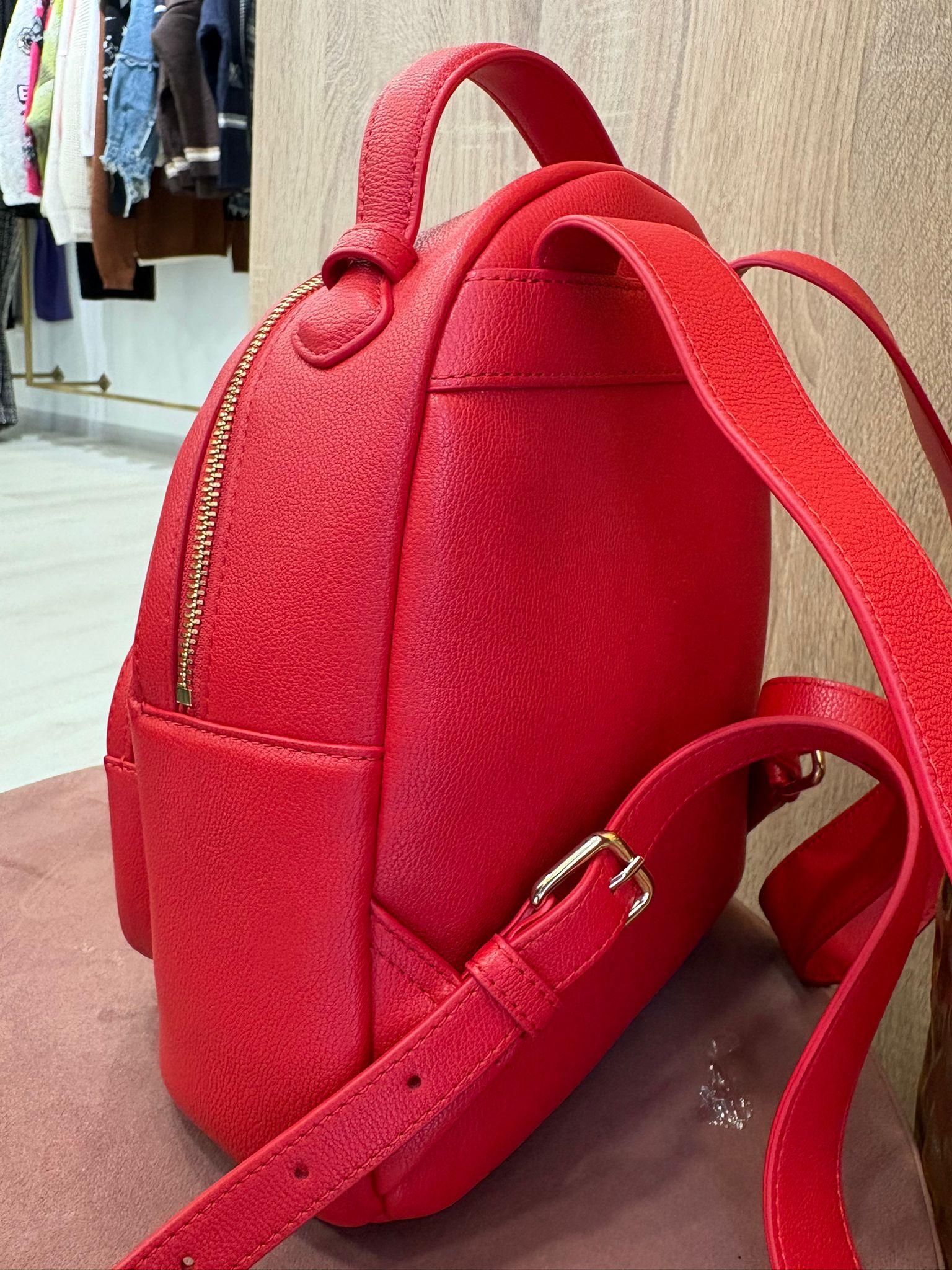 Zainetto Love Moschino in ecopelle logo gold