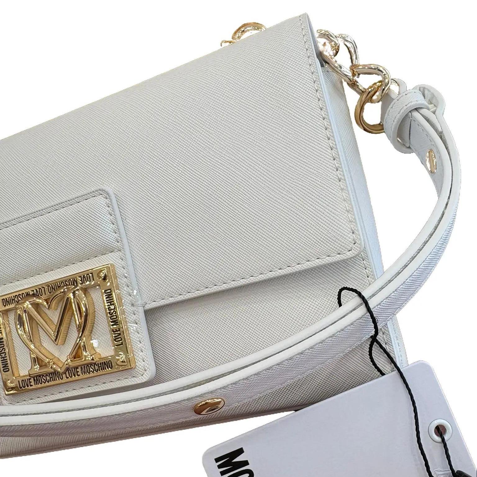 Borsetta Love Moschino con Tracolla e Dettagli in Oro