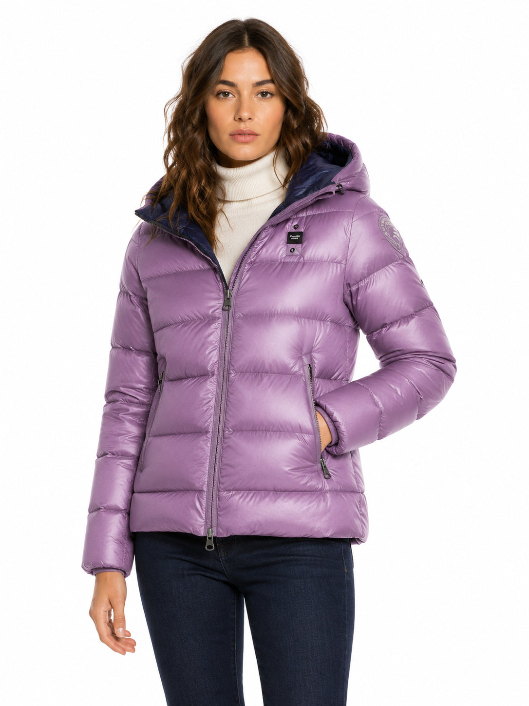 PIUMINO BLAUER DONNA CORTO CON CAPPUCCIO