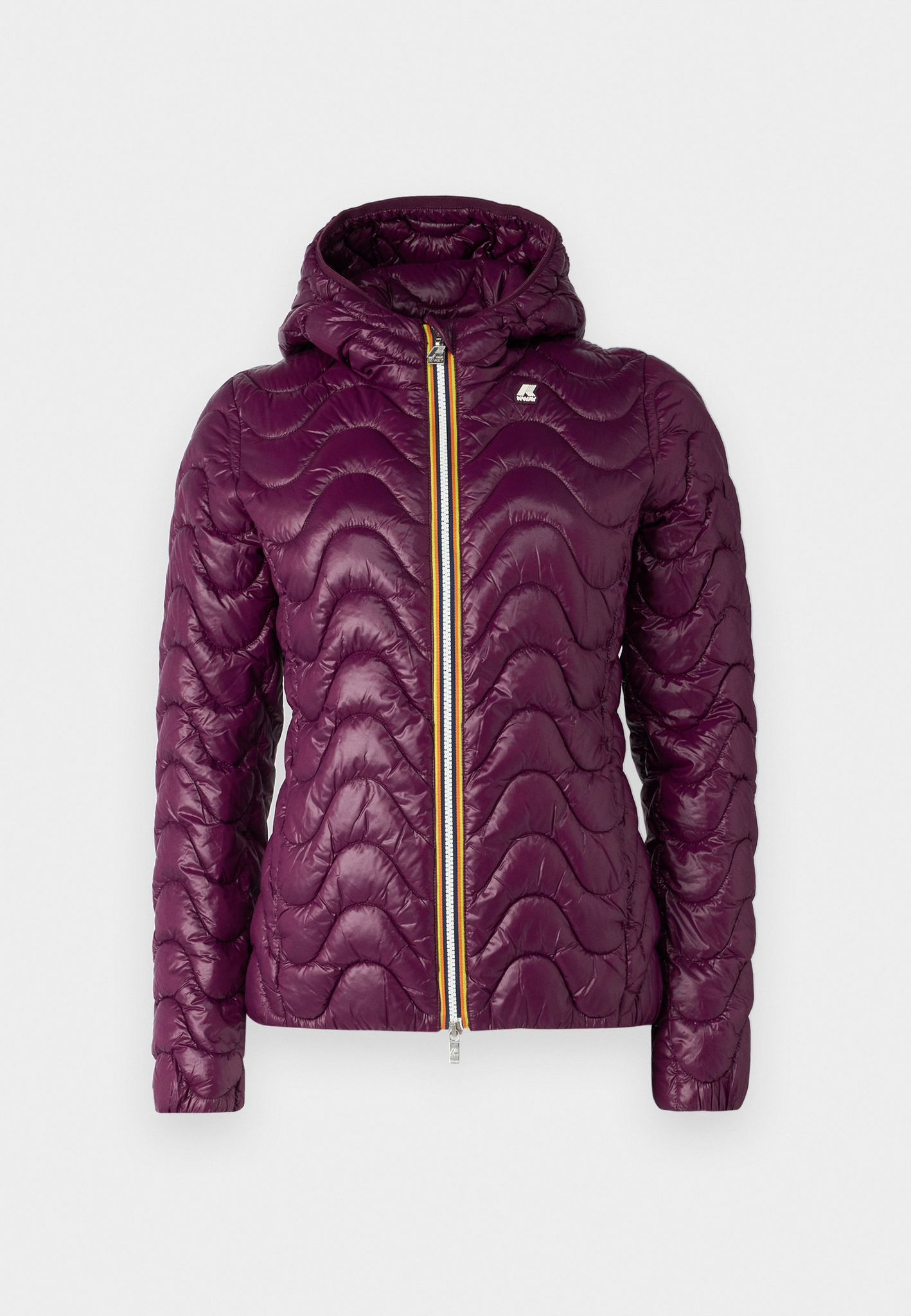 PIUMINO K WAY - DONNA - IMBOTTITO CORTO CON CAPPUCCIO - LILY QUILTED WARM
