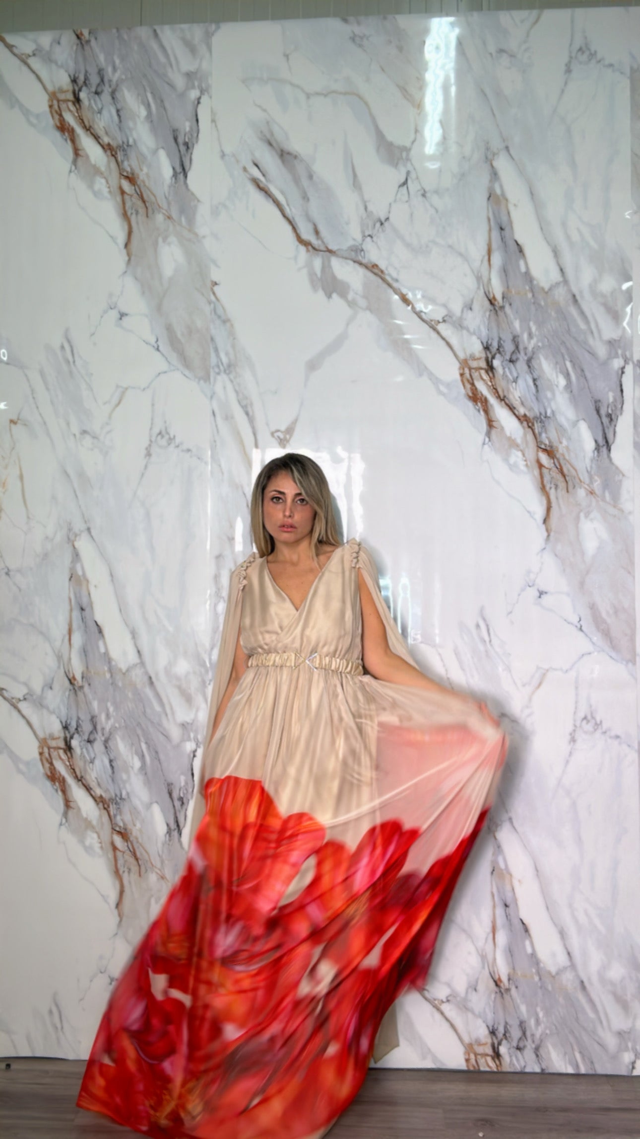 ROSA BIONDILLO Maxi Dress floreale