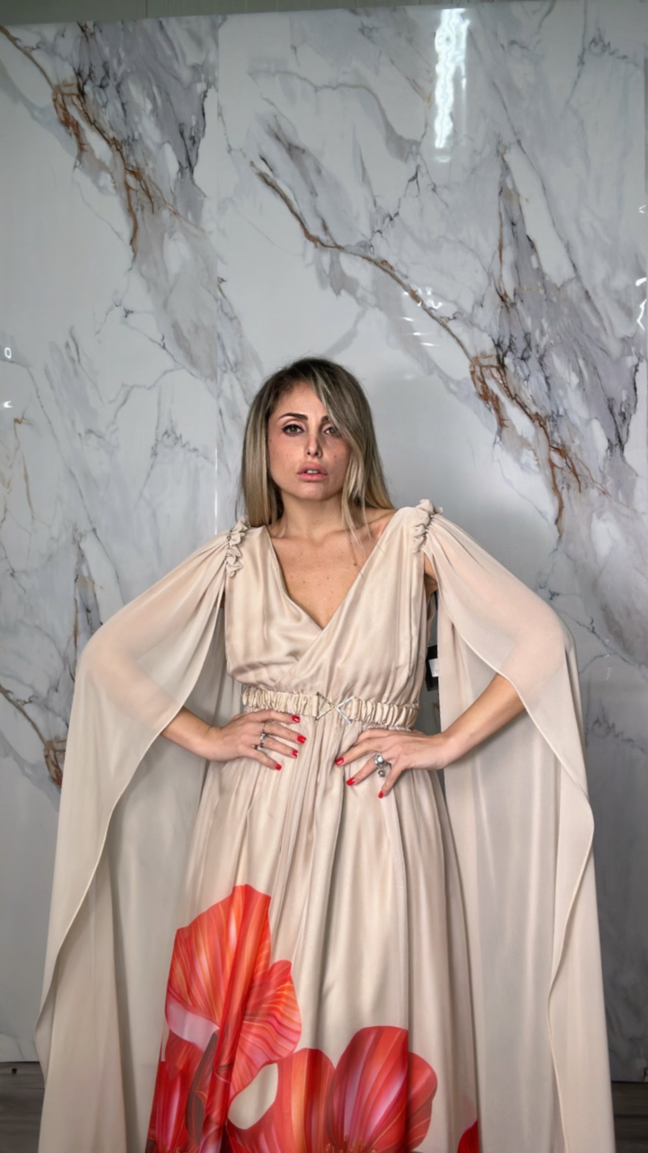 ROSA BIONDILLO Maxi Dress floreale