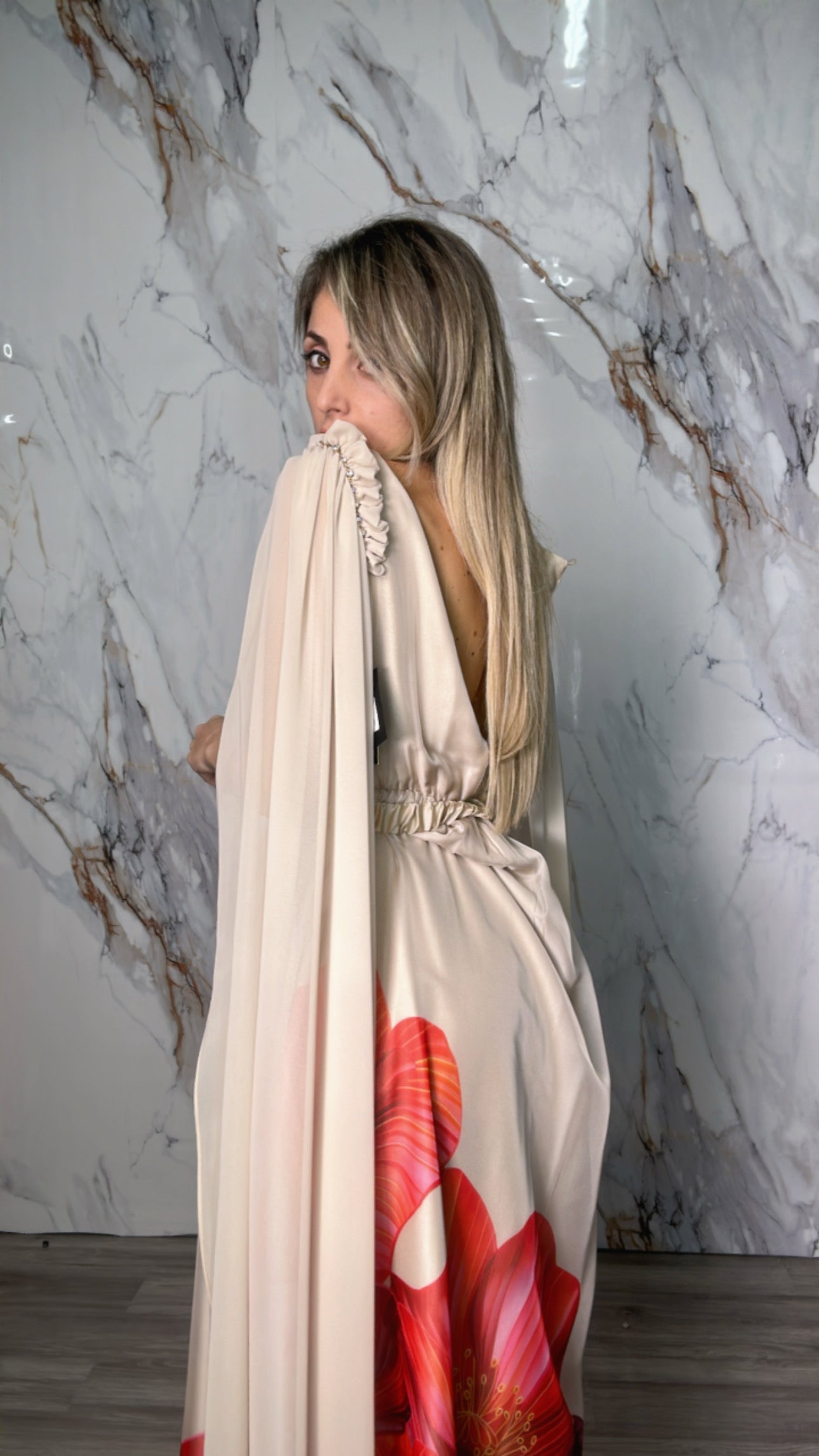 ROSA BIONDILLO Maxi Dress floreale
