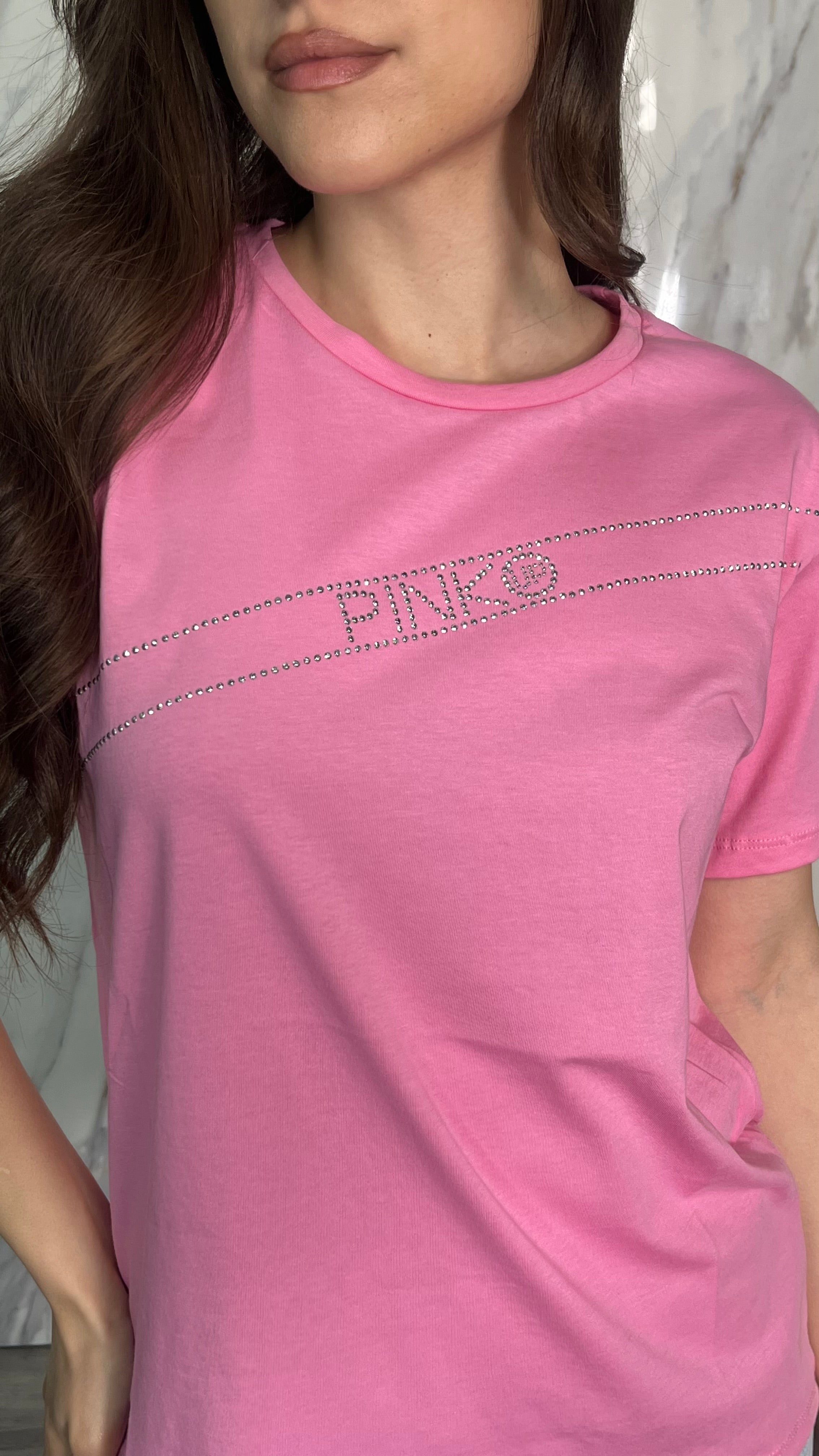 PINKO T-shirt con strass