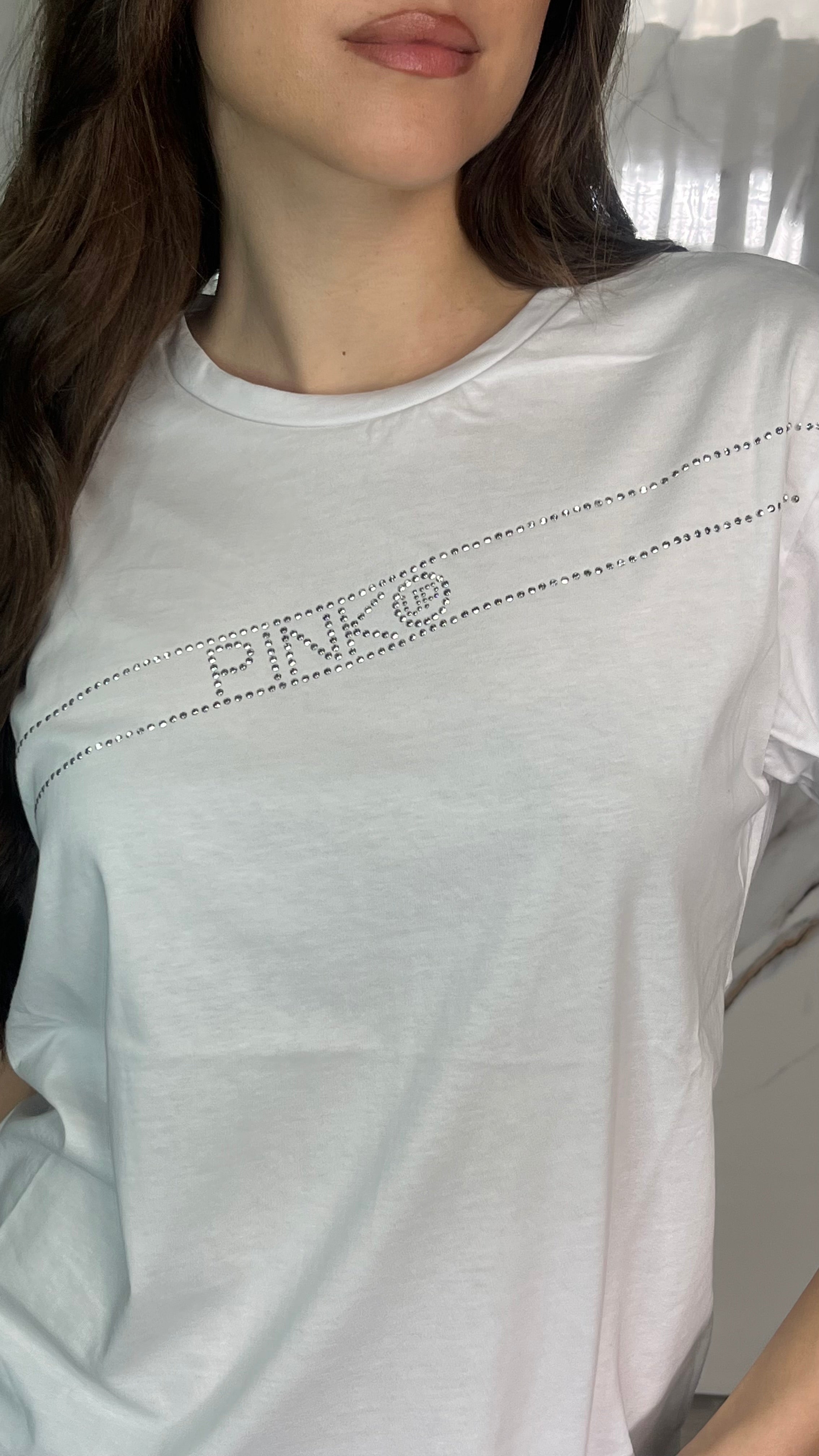 PINKO T-shirt con strass