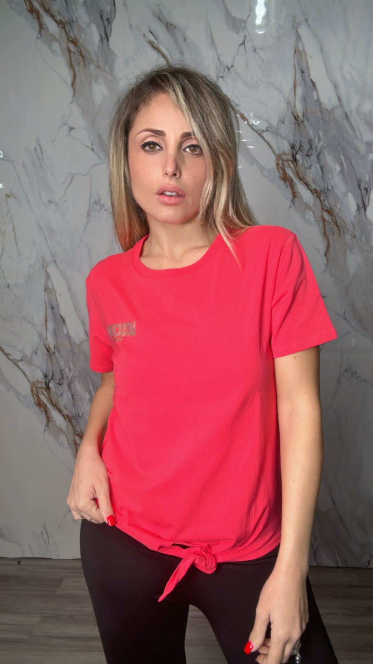 MOSCHINO T-shirt con nodo