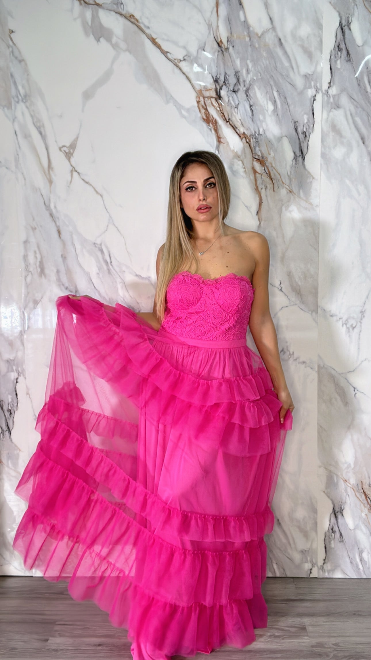 VESTITO TULLE E PIZZO ROMANTIC