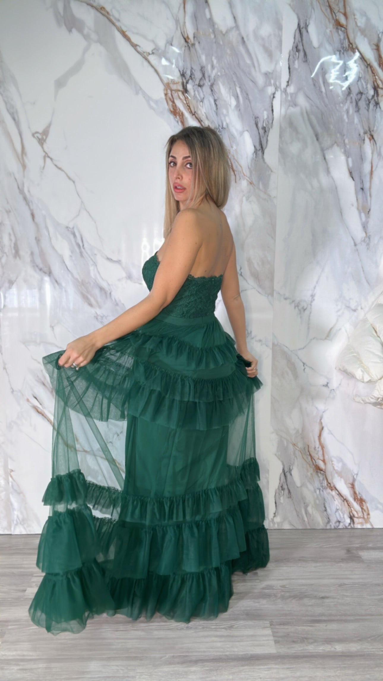 VESTITO TULLE E PIZZO ROMANTIC