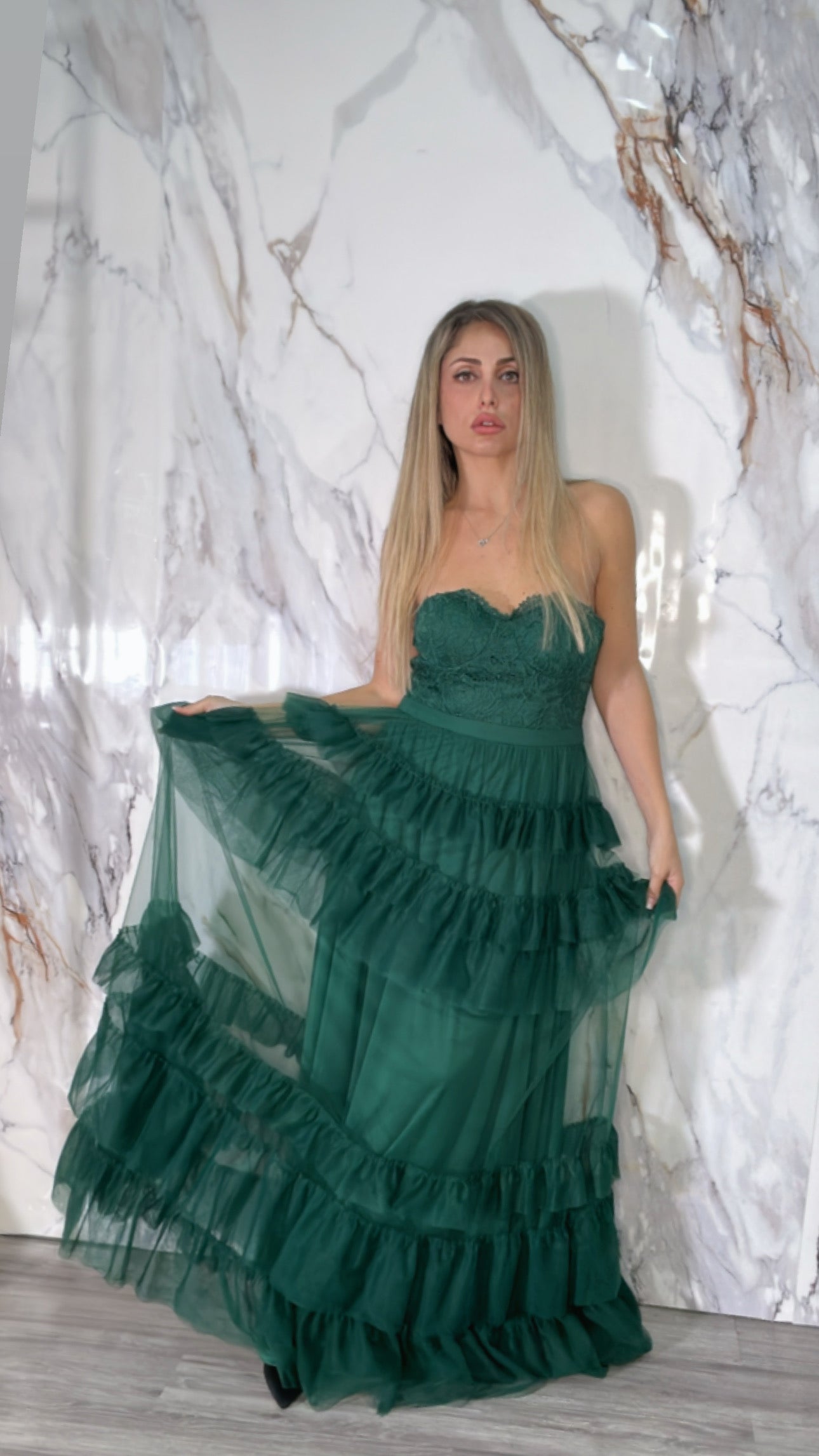 VESTITO TULLE E PIZZO ROMANTIC
