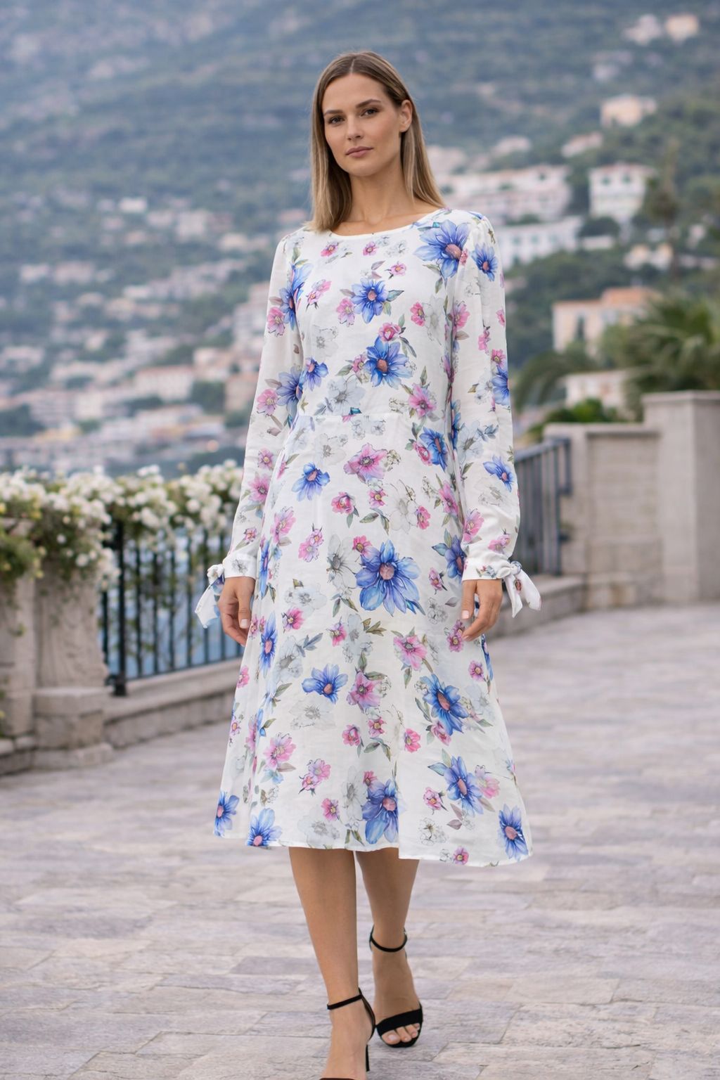 ABITO LUNGO MAR DE MARGARITAS