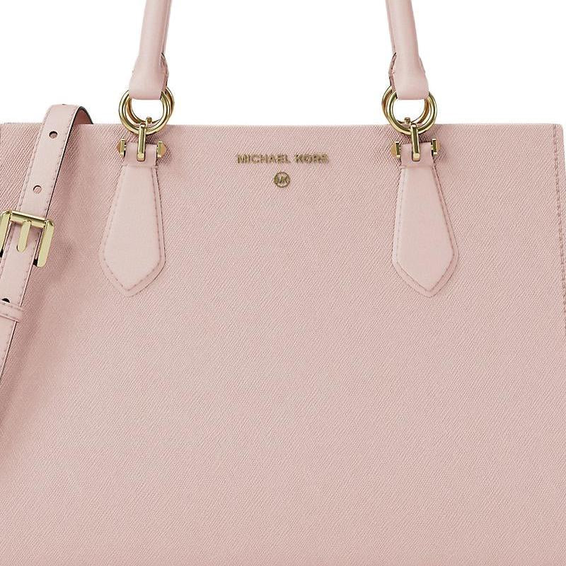 BORSA MICHAEL KORS SOFT PINK MARILYN MD SATCHEL LEATHER