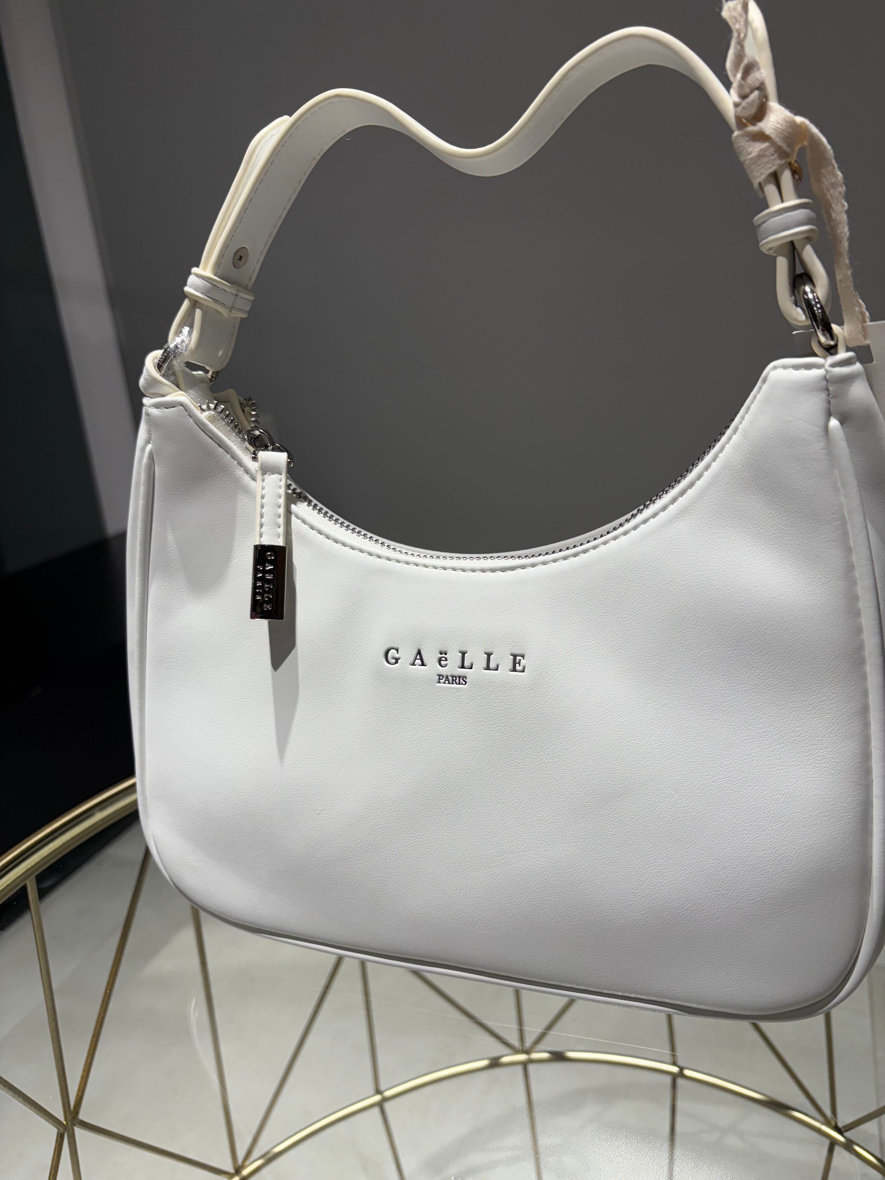 GAELLE REG SHOULDER BIANCA CON LOGO