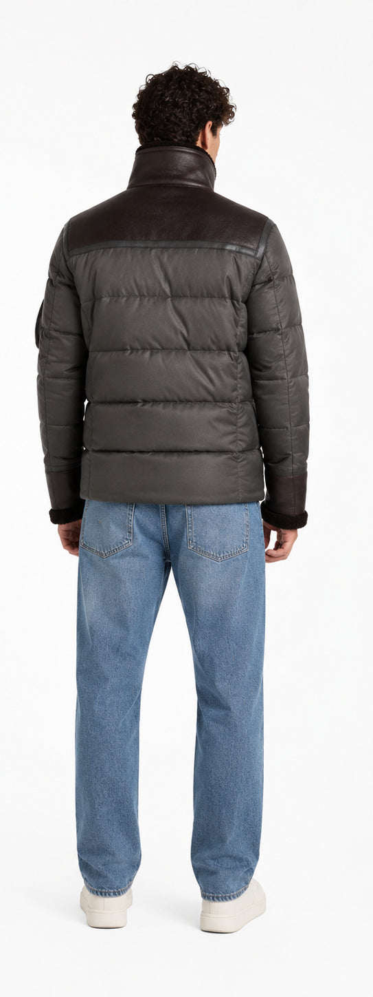 GIUBBOTTO BLAUER - UOMO - CON INSERTI IN PELLE SCAMOSCIATA - INTERNO TEDDY