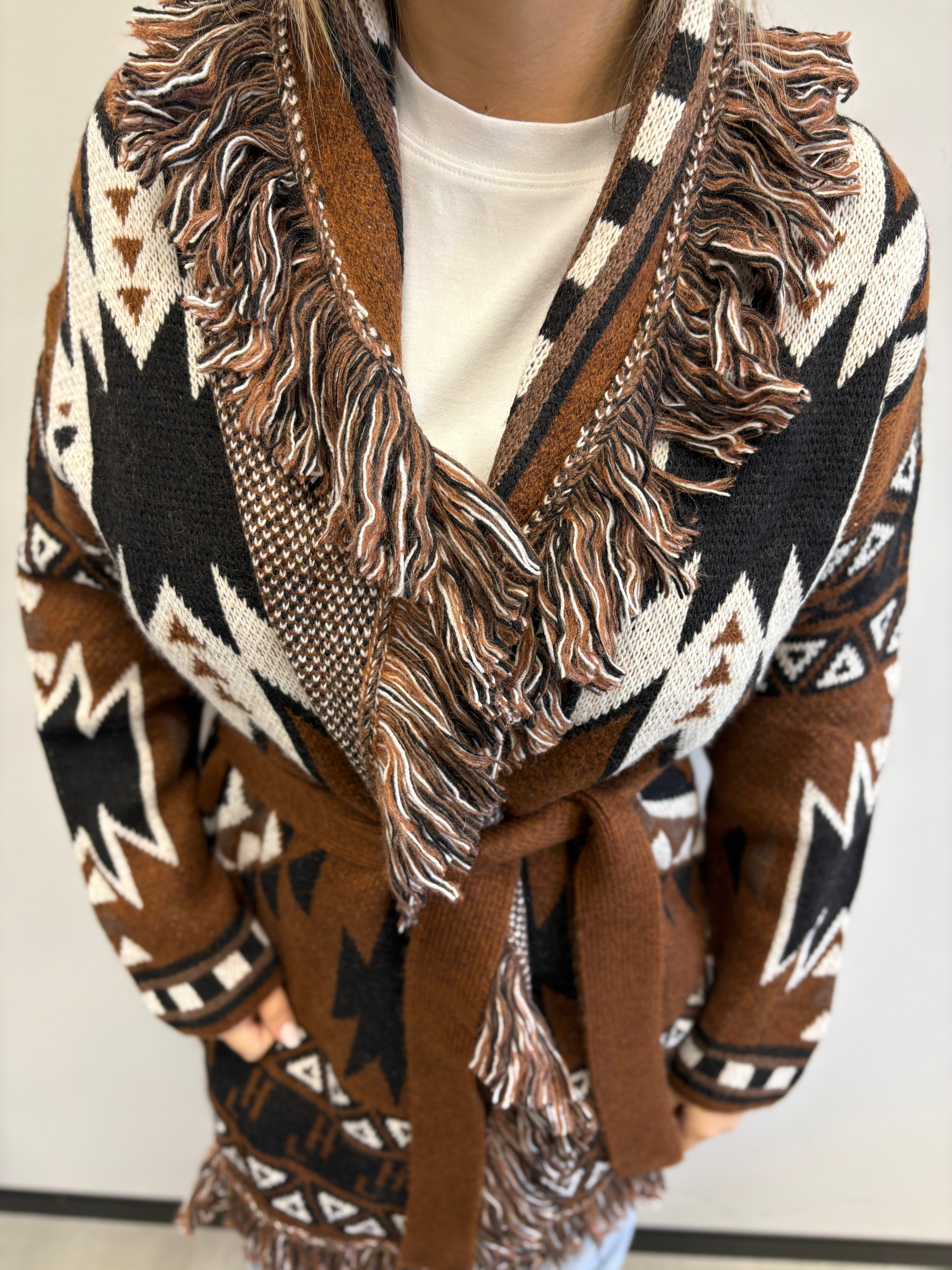 GAELLE CARDIGAN MARRONE