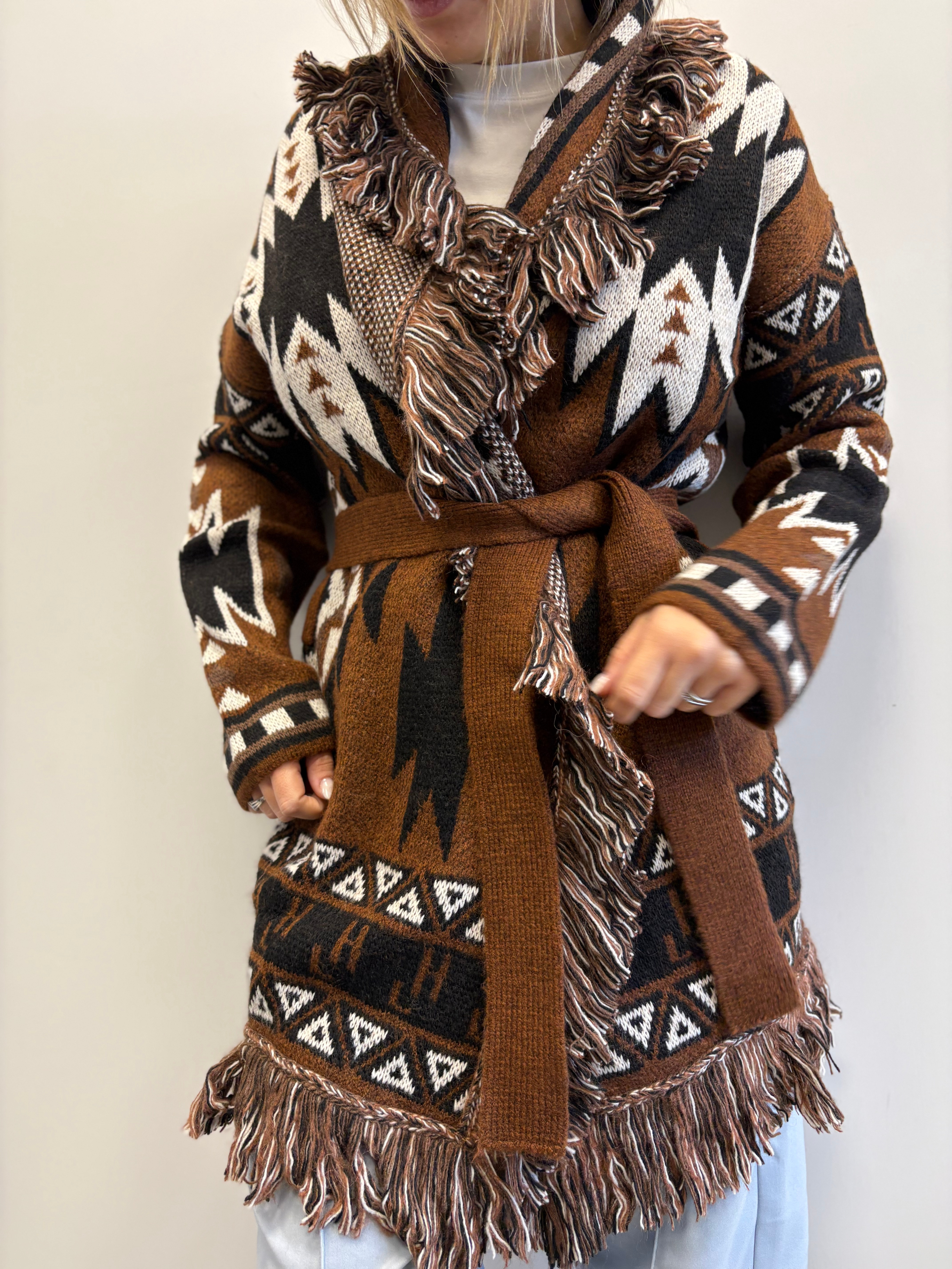 GAELLE CARDIGAN MARRONE