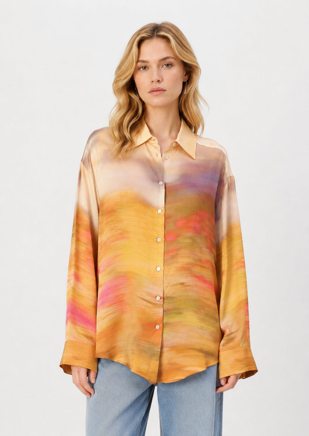 CAMICIA PINKO LIFE STAMPA PAESAGGIO