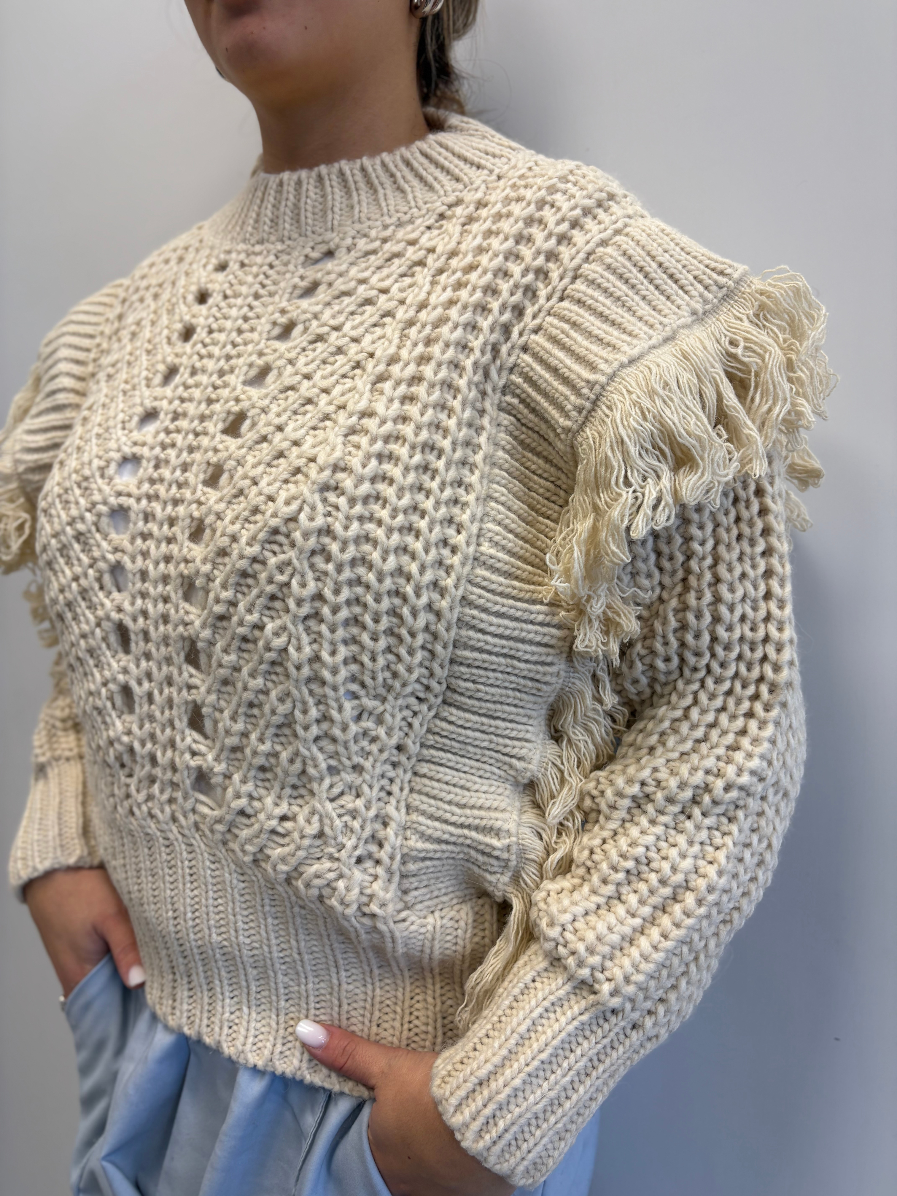 GAELLE MAGLIONE BIANCO OVER