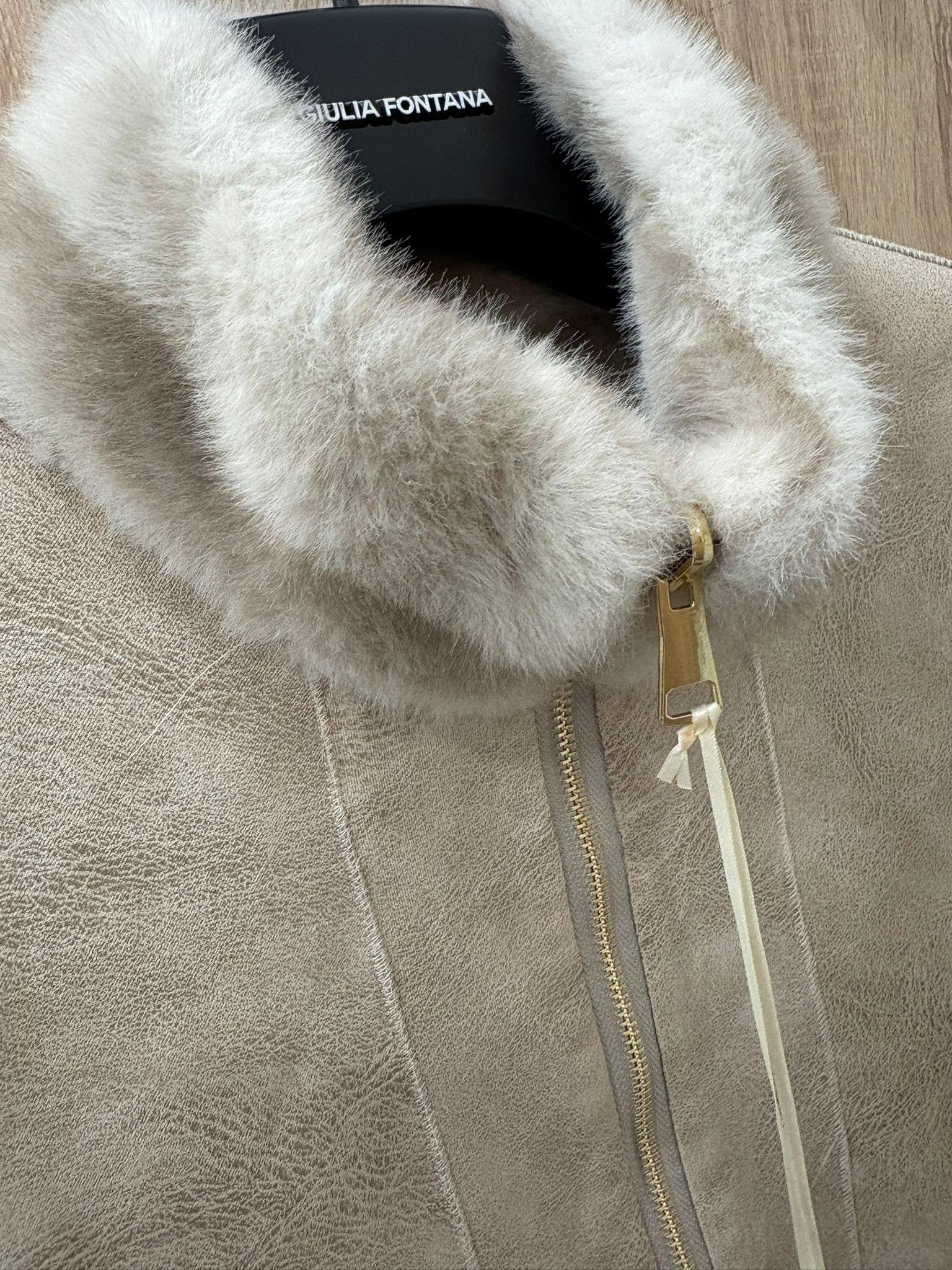 Montone Giulia Fontana Doubleface: giacca ecopelle e pelliccia