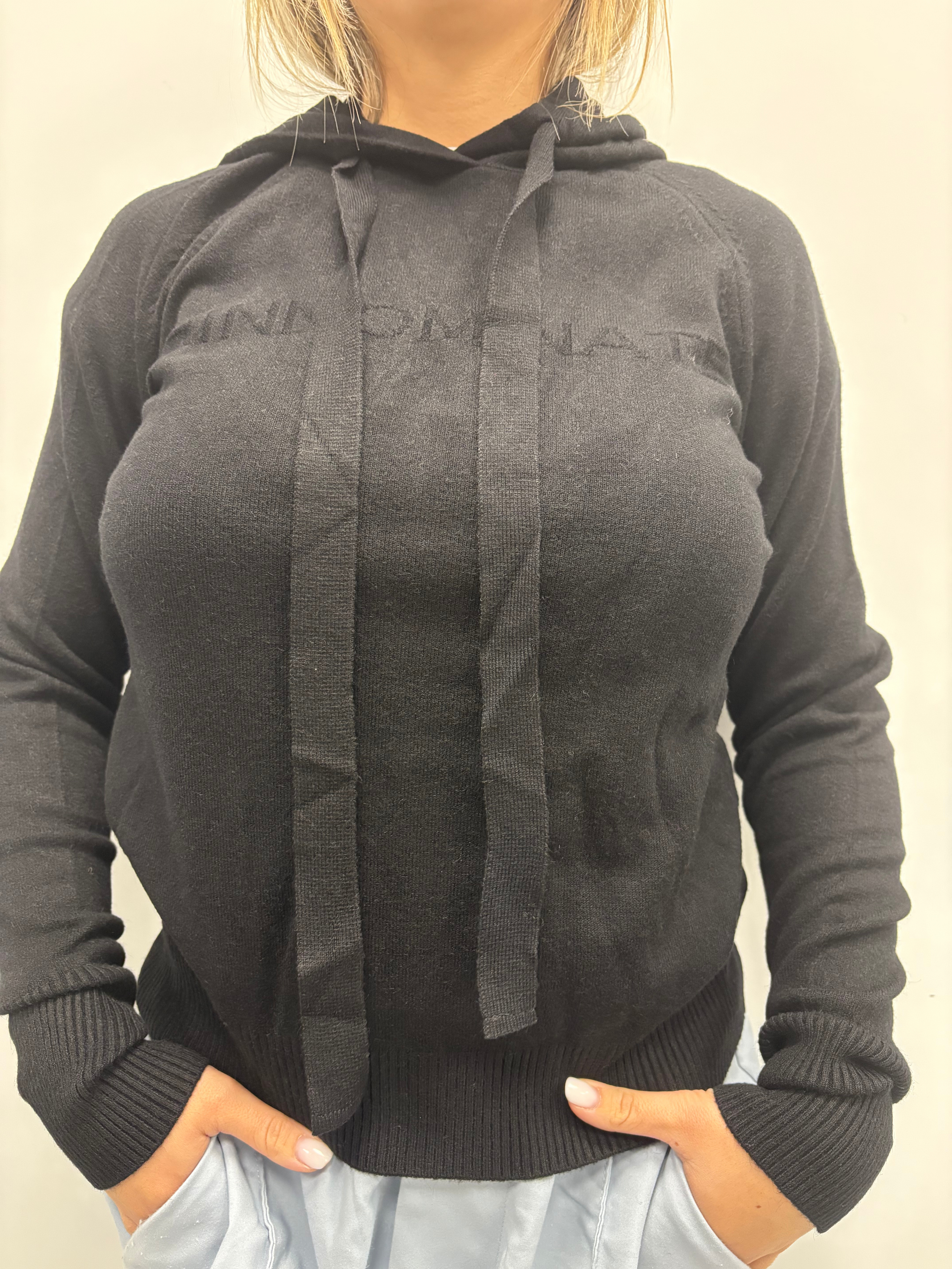 HINNOMINATE MAGLIONE MANICA REGLAN NERO