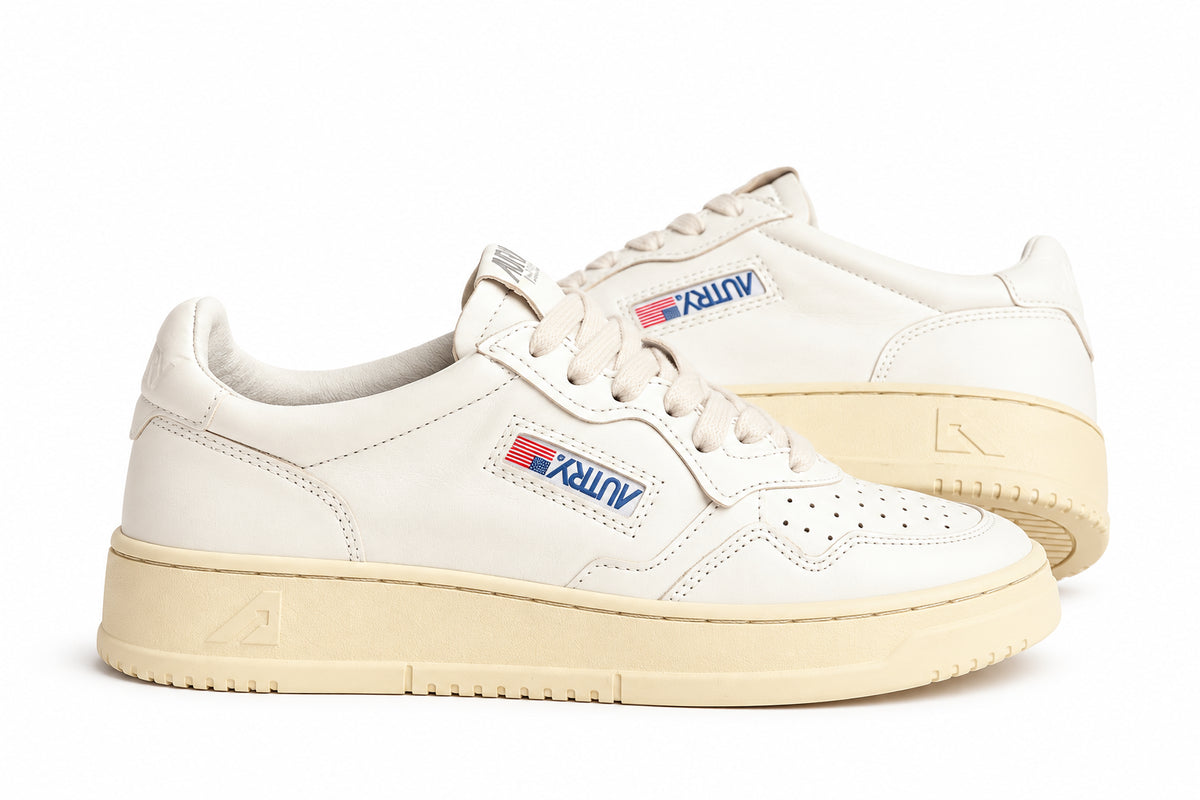 SNEAKERS AUTRY LOW WOM GOAT/LOGO WHITE