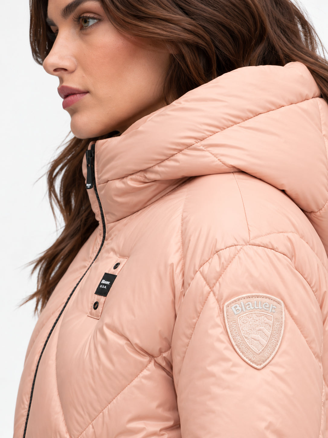 GIUBBOTTO BLAUER ROSA CON CAPPUCCIO
