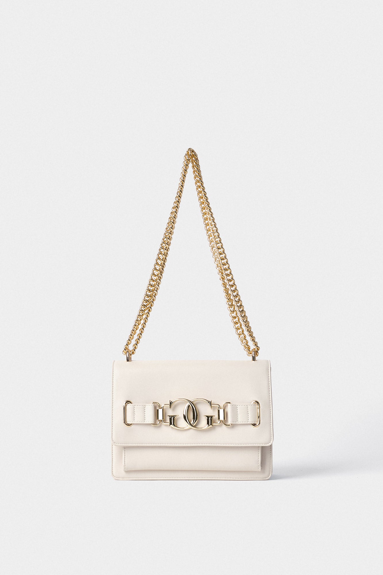 GAELLE REG SHOULDER STRAP CON APPLICAZIONE DOUBLE G AVORIO